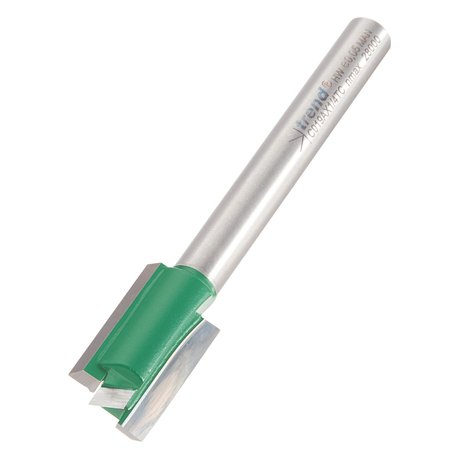 Trend C019AX1/4TC 1/4" Straight Cutter 12mm x 19mm (264XG)