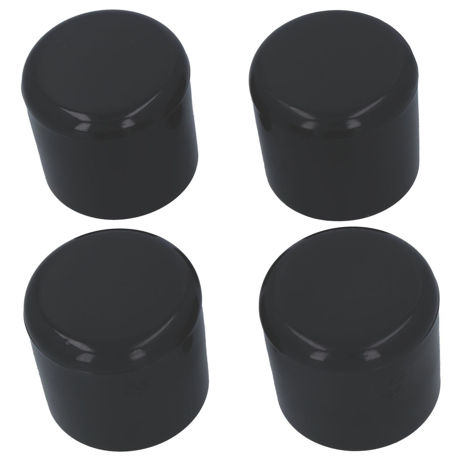 Fix-O-Moll Black Tube Caps 20mm x 20mm 4 Pack (264XX)