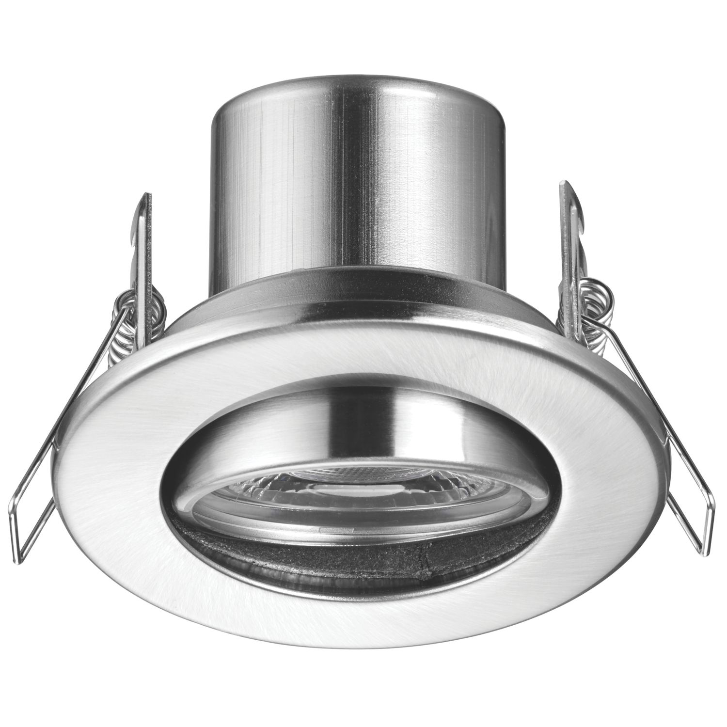 LAP Cosmoseco Tilt Fire Rated LED Contractor Downlights Satin Nickel 5.8W 450lm 10 Pack (265PP)