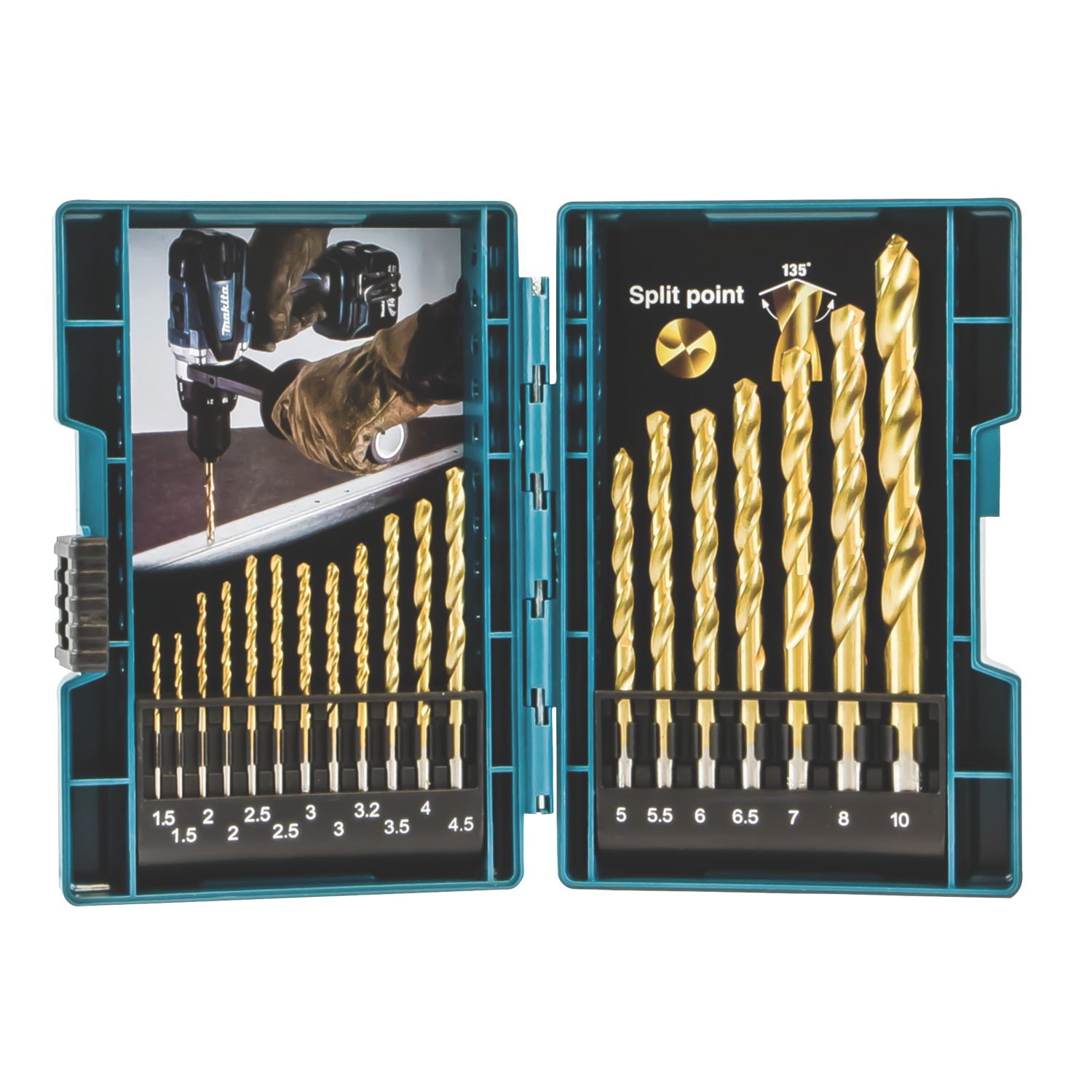 Makita Straight Shank Metal Drill Bit Set 19 Pcs (265XP)