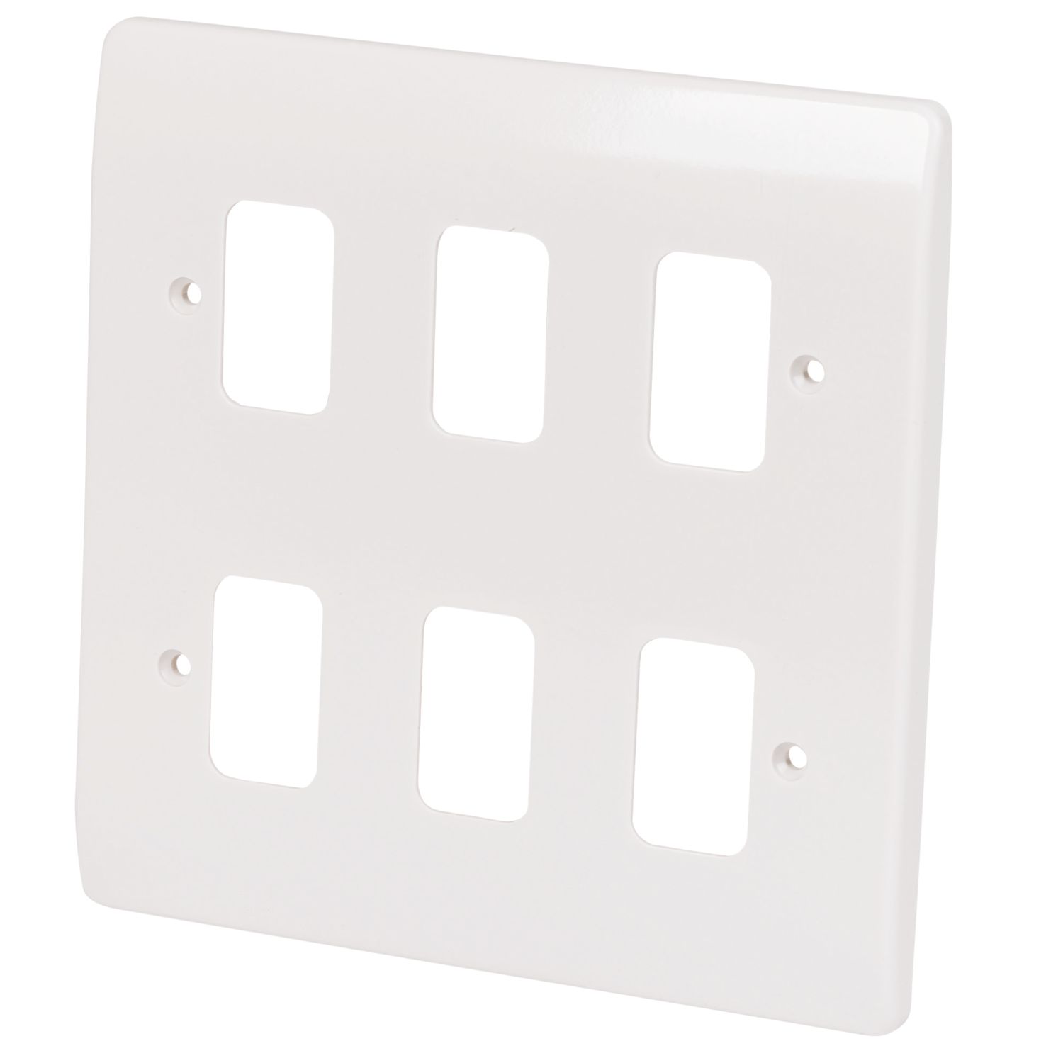 MK Grid Plus 6-Module Grid Faceplate White (26638)