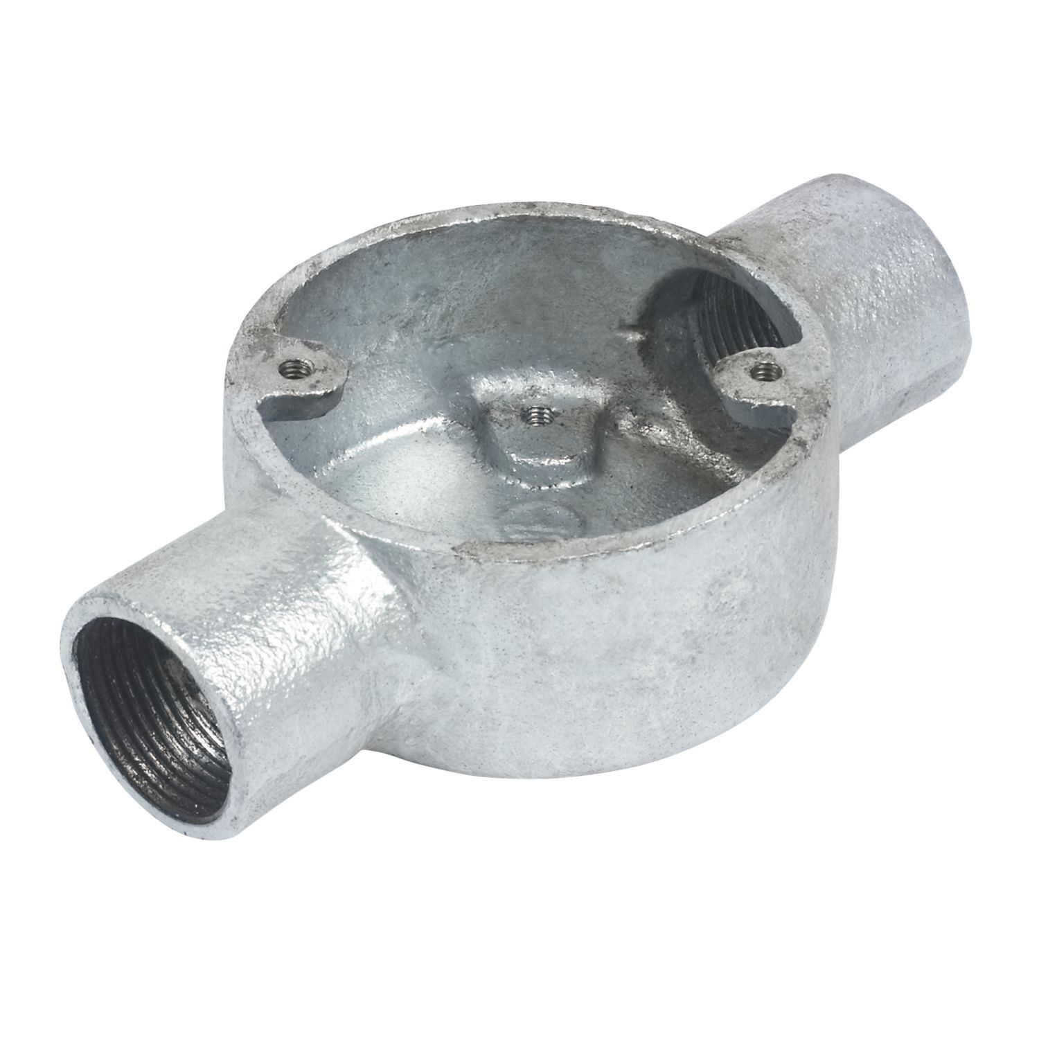 Essentials 2 Way 25mm Through Conduit Box Silver (26876)