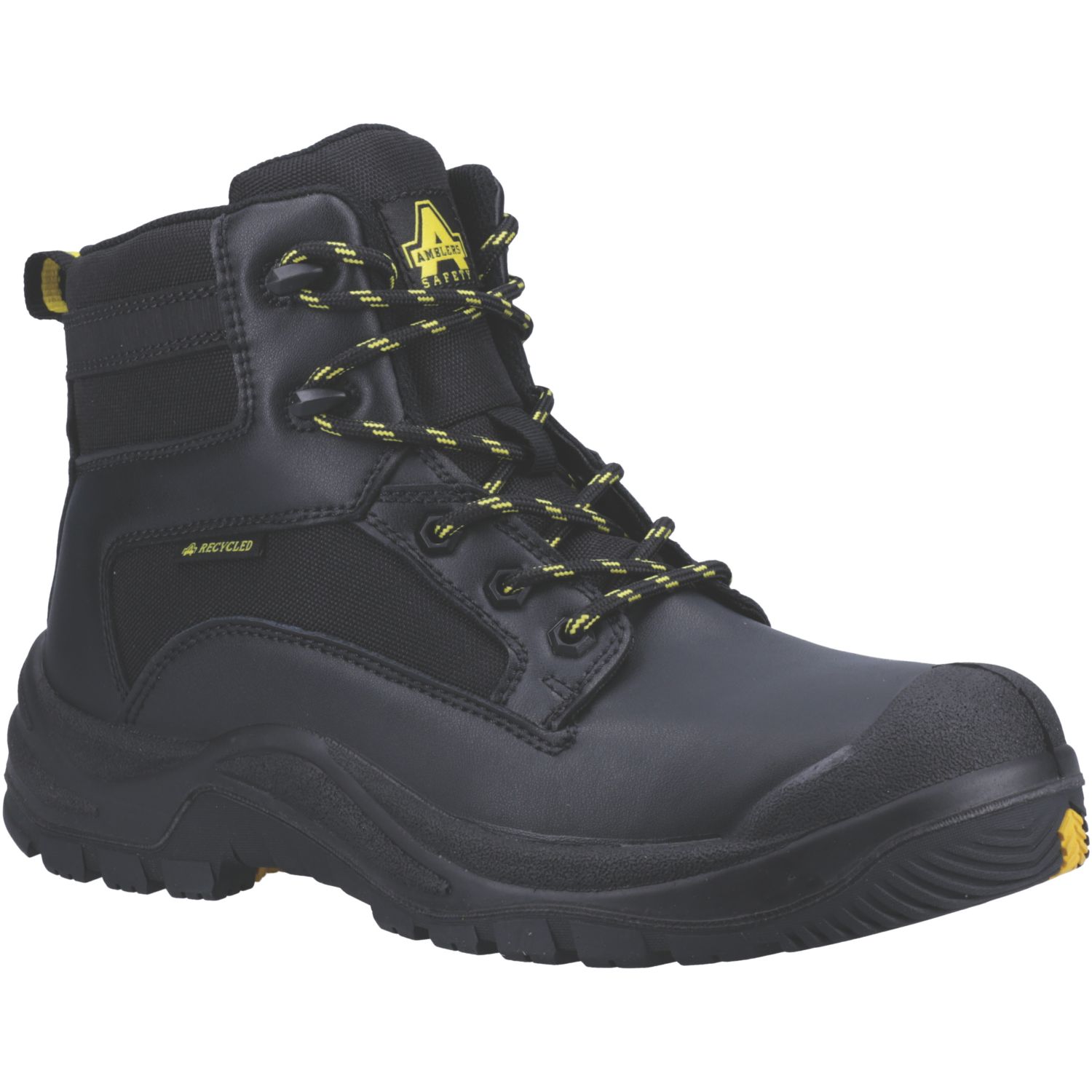 Amblers AS501R Size 12 Black Steel Toe Cap Safety Boots (268PF)