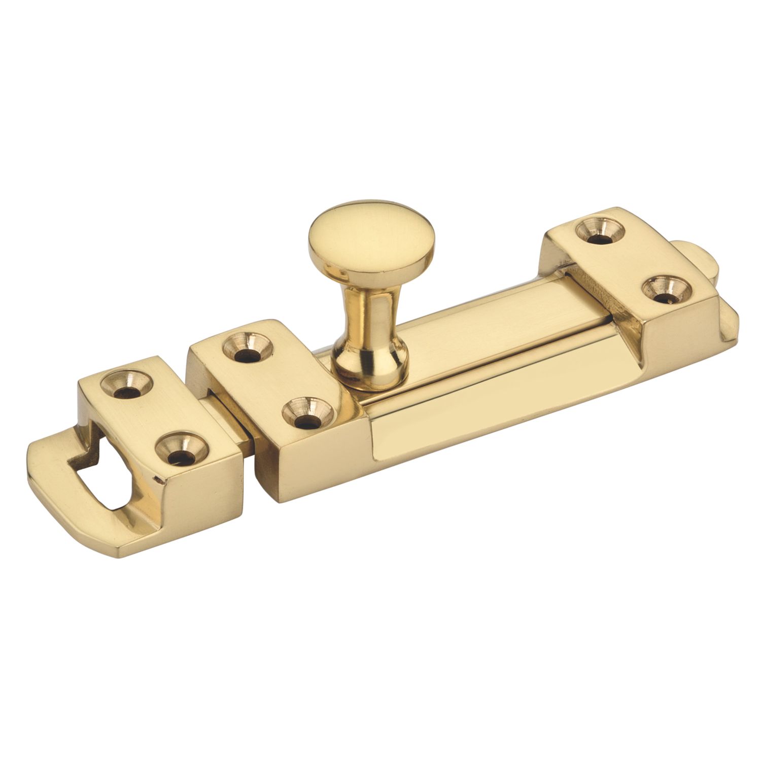 Smith & Locke Flat Door Bolt Polished Brass 60mm (272TL)