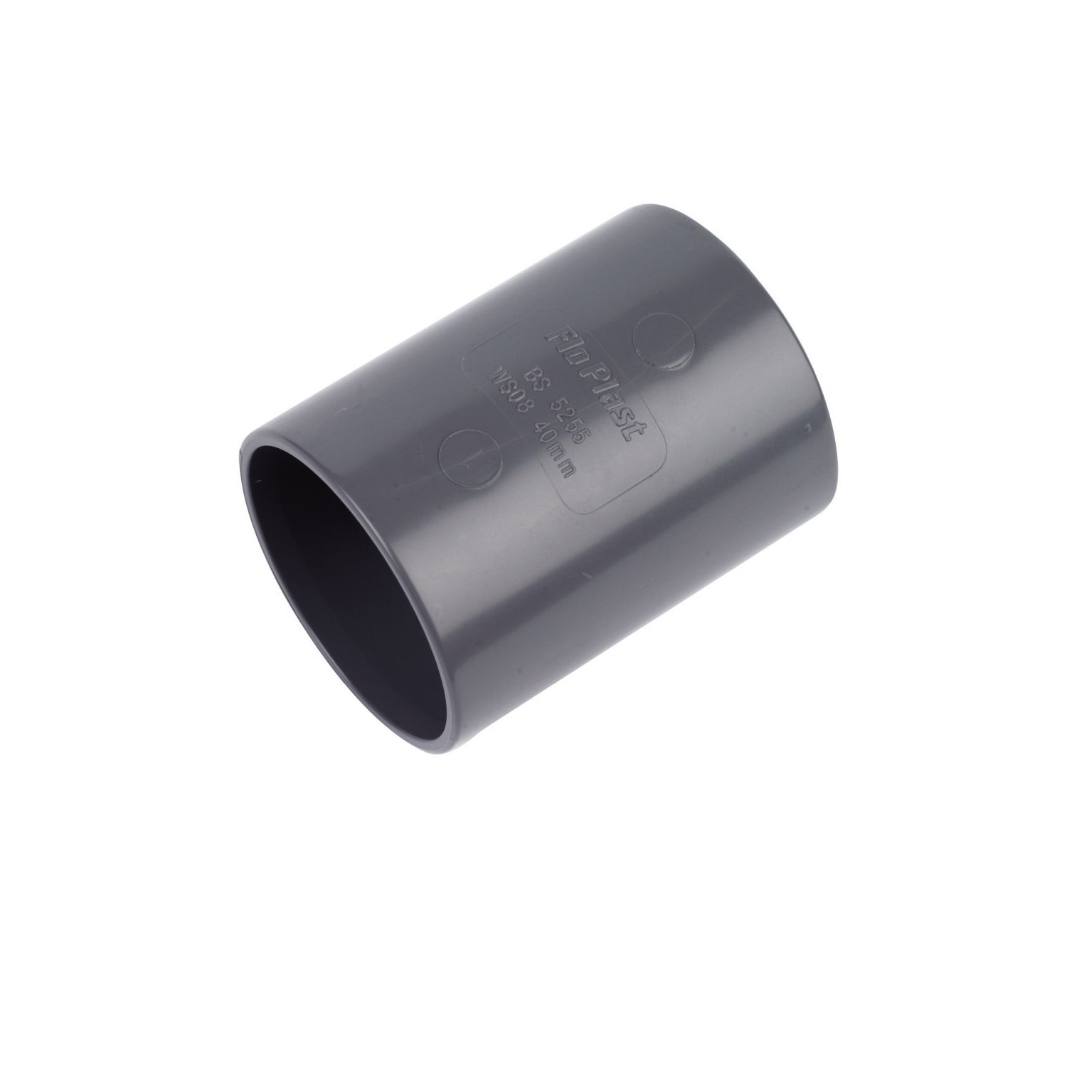 FloPlast Straight Couplings 40mm x 40mm Grey 5 Pack (27382)