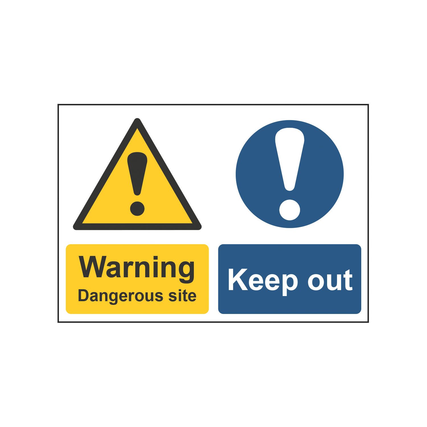 Essentials "Warning Dangerous Site Keep out" Sign 420mm x 594mm (274HL)