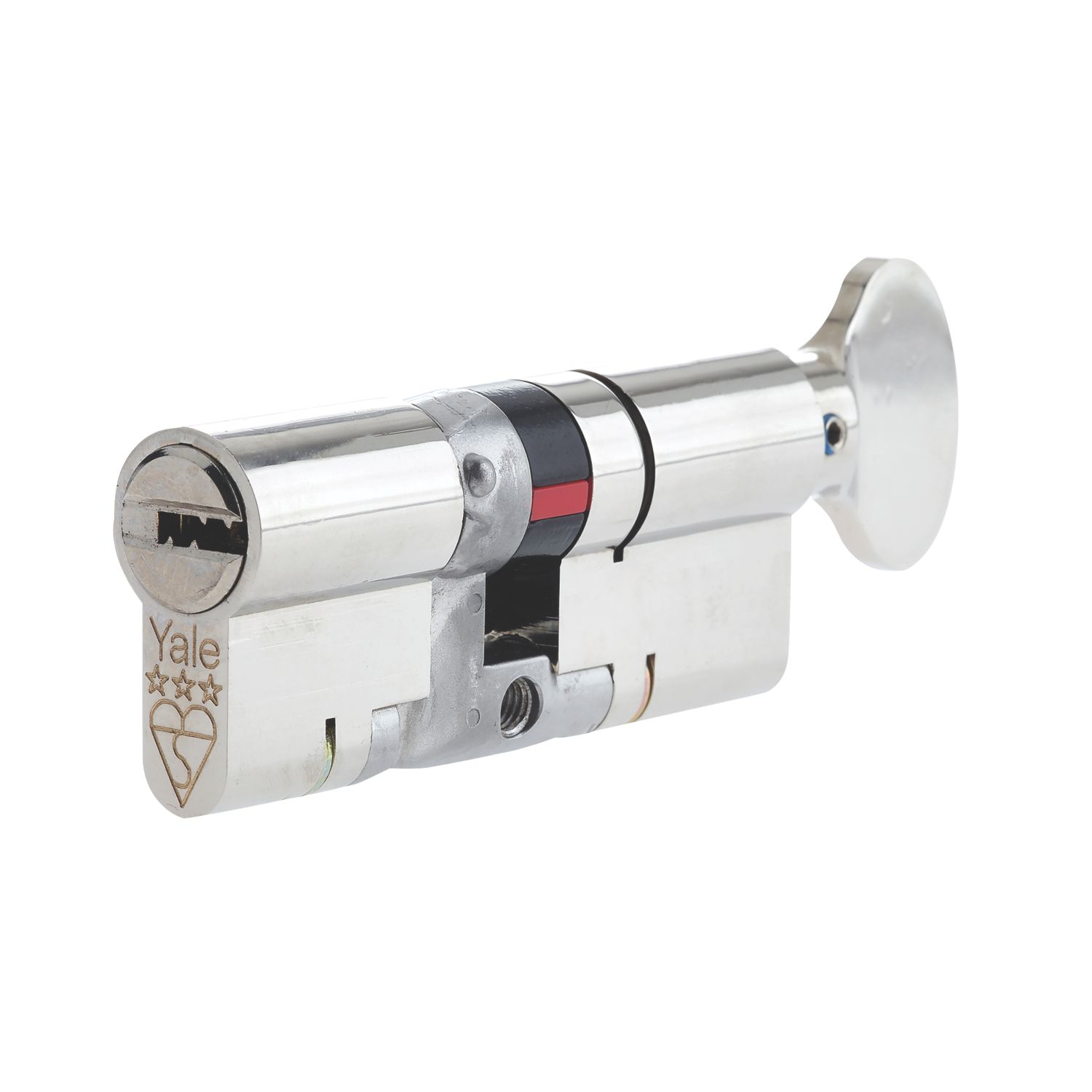 Yale Fire Rated 3 Star Thumbturn Platinum Euro Profile Cylinder 35-35 (70mm) Nickel (2752T)