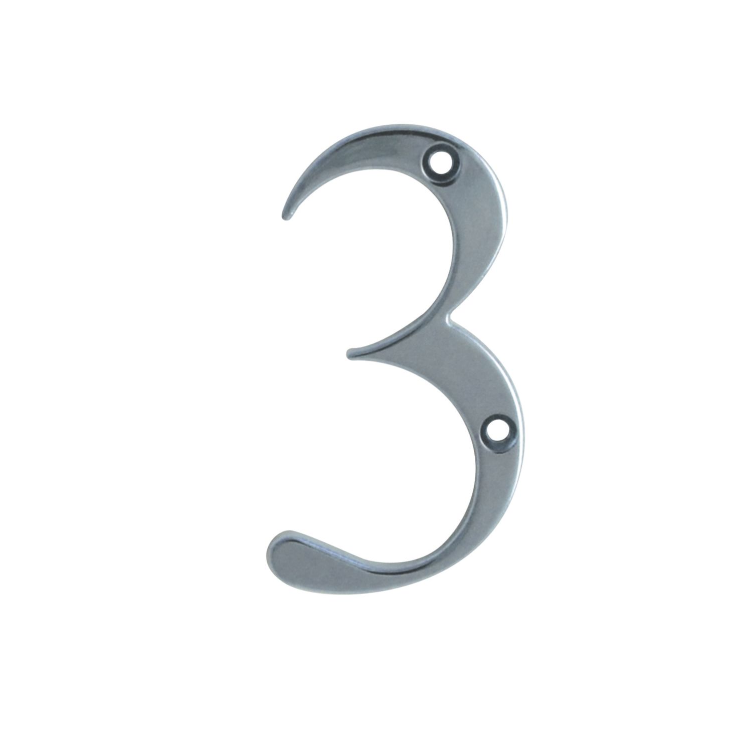 Fab & Fix Door Numeral 3 Polished Chrome 80mm (2755P)