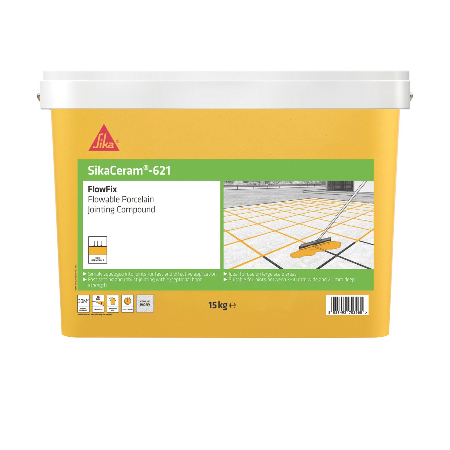 Sika Jointing Compound for Porcelain Paving Ivory 15kg (275KK)