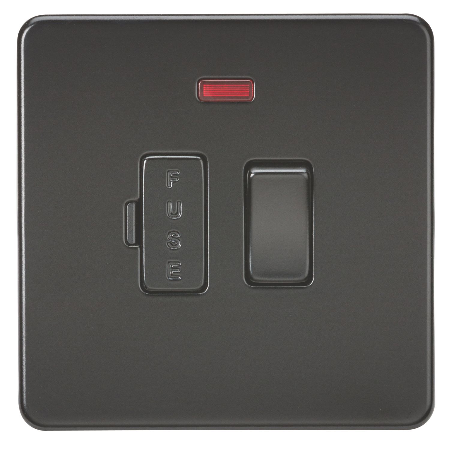 Knightsbridge 13A Switched Fused Spur with LED Matt Black (275TY)