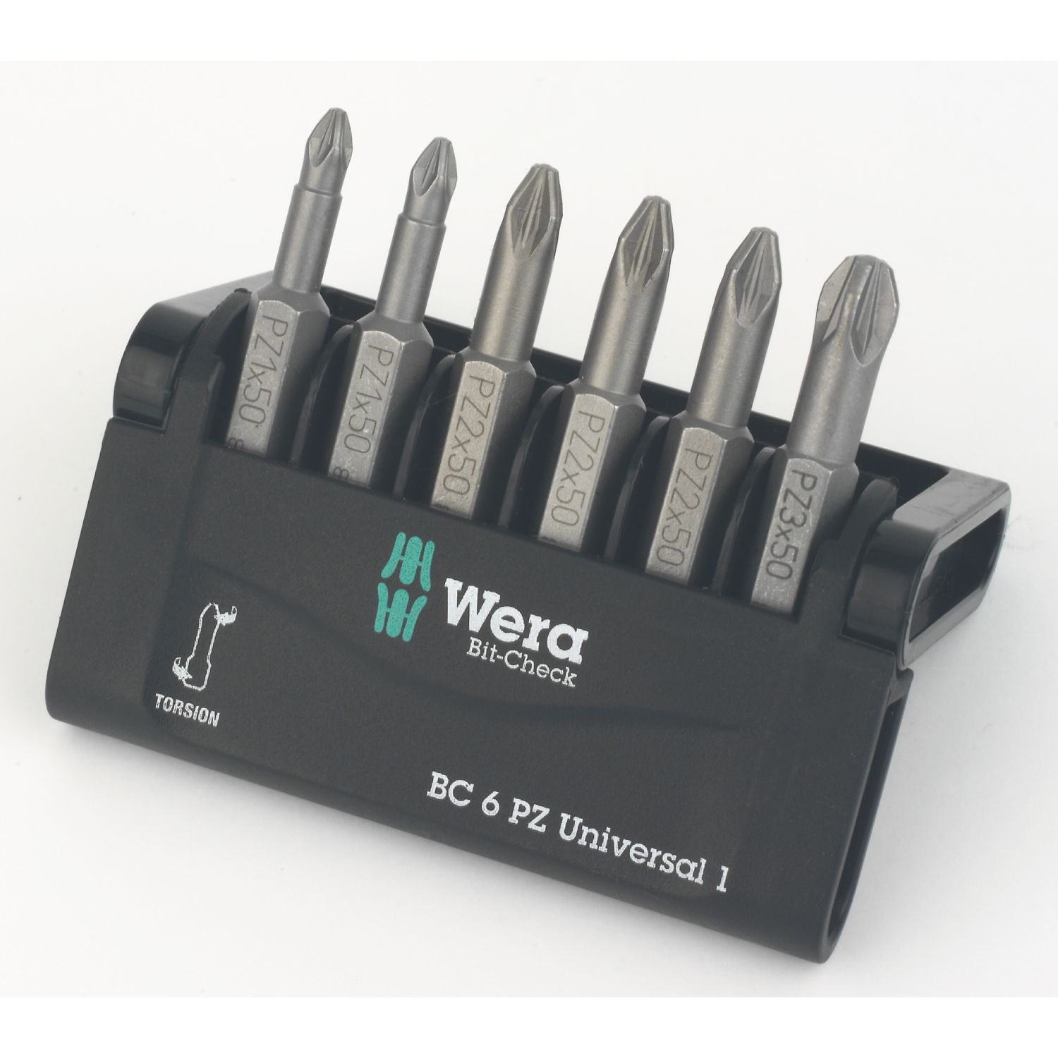 Wera Bit-Check 6 PZ Universal 1 1/4" Hex Shank PZ Bit Set 6 Pieces (276FW)