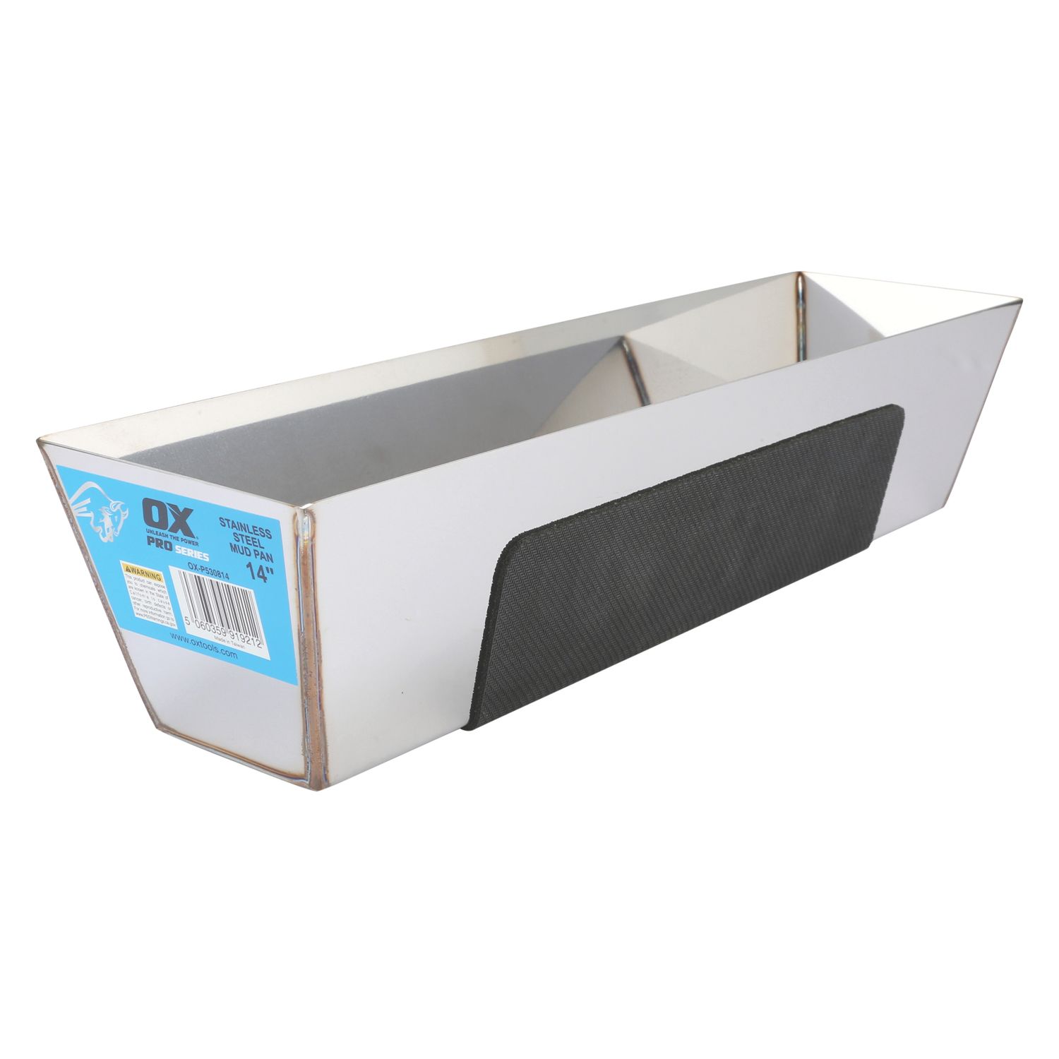 OX Pro Stainless Steel 2.9Ltr Plasterers Mud Pan 14" x 3½" (276XX)