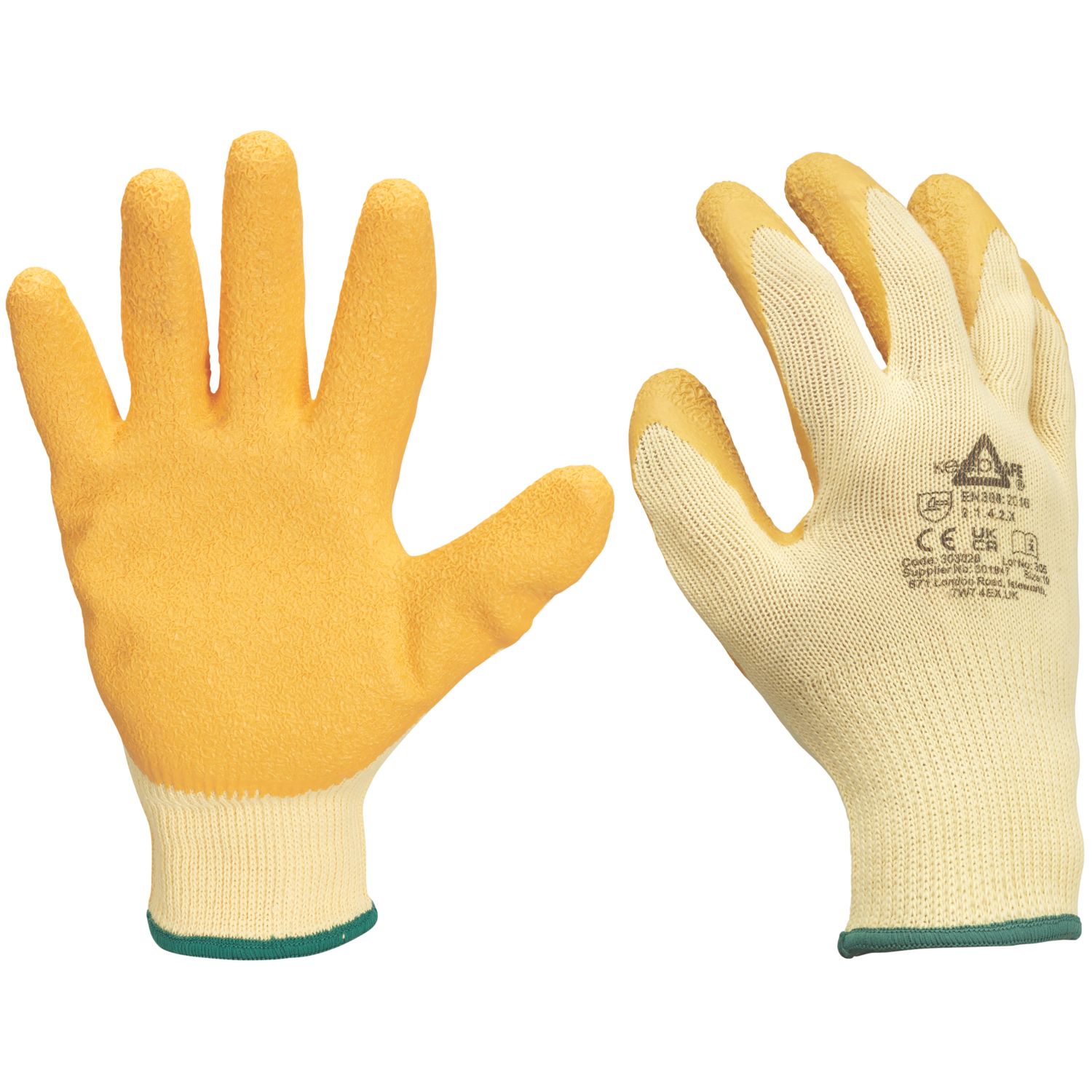 Keep Safe Latex Builder Gloves Orange / Yellow X Large (277EA)