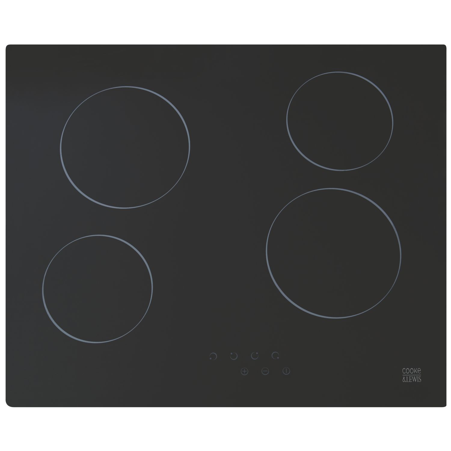 Cooke & Lewis Ceramic Hob Black 59cm (277GX)