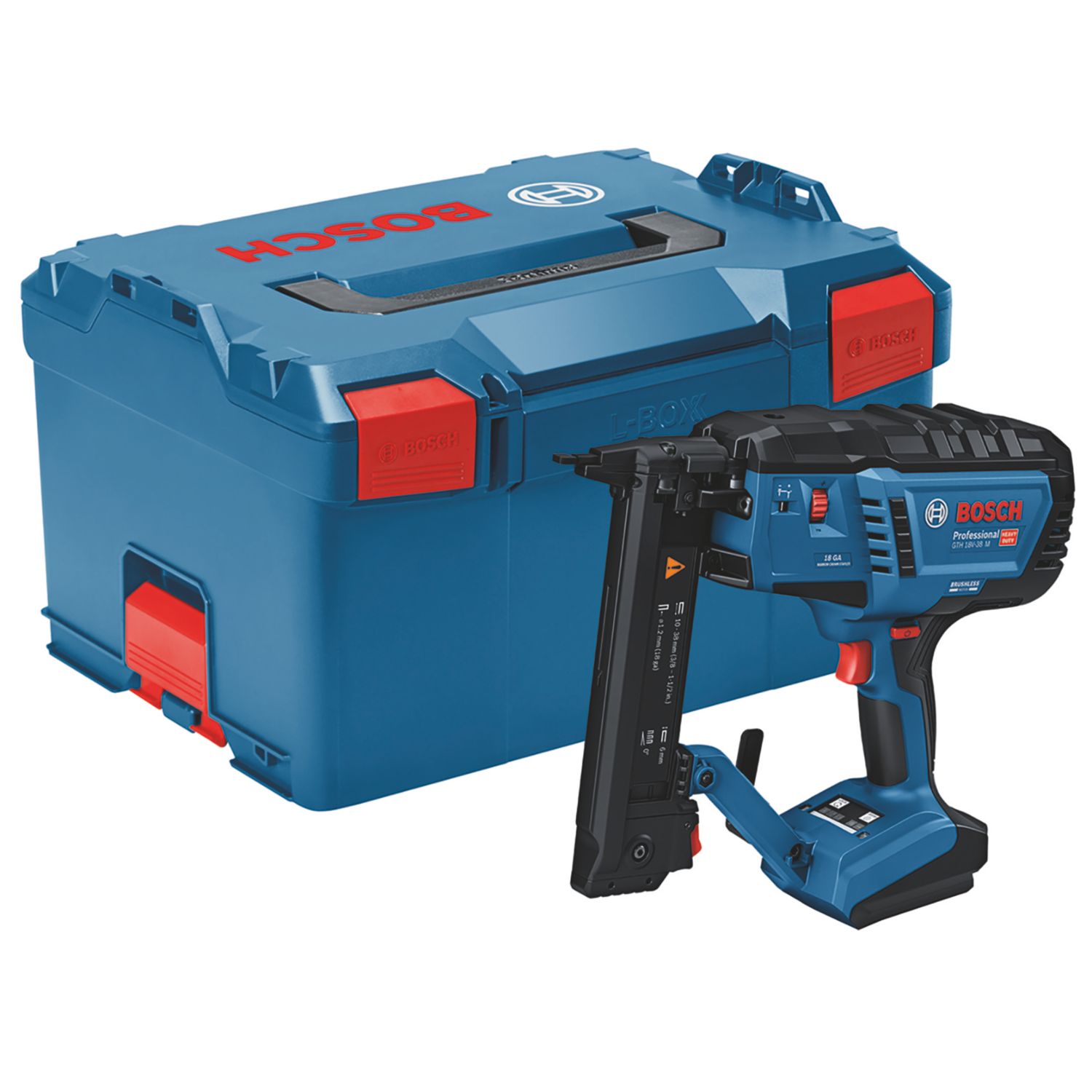 Bosch GTH 18V-38 M 38mm 18V Li-Ion AMPShare Brushless Mechanical & Electrical Cordless Nail Gun - Bare (278CP)