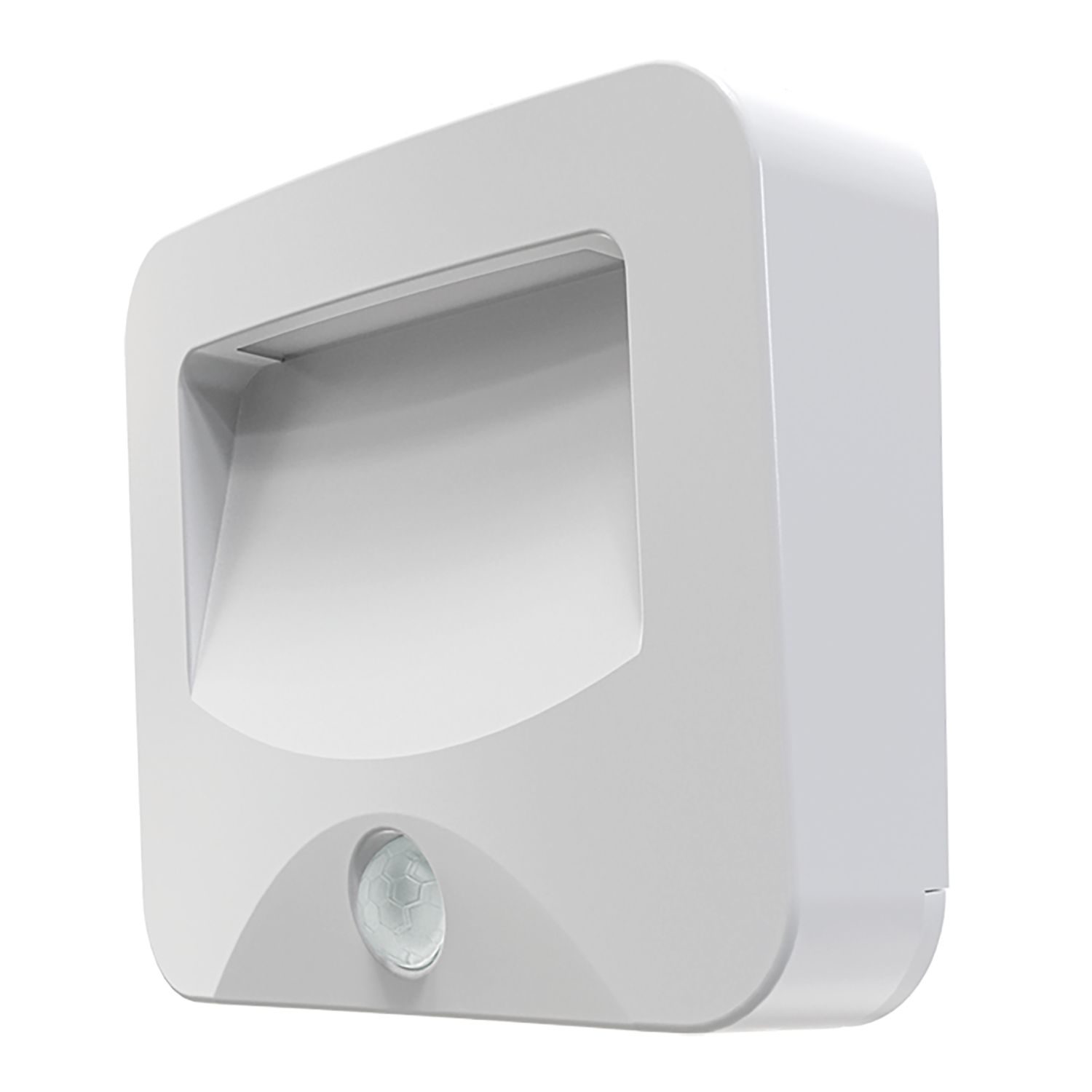 Calex Spot On Series Outdoor LED Wall Light With PIR Sensor White 10lm (278CX)
