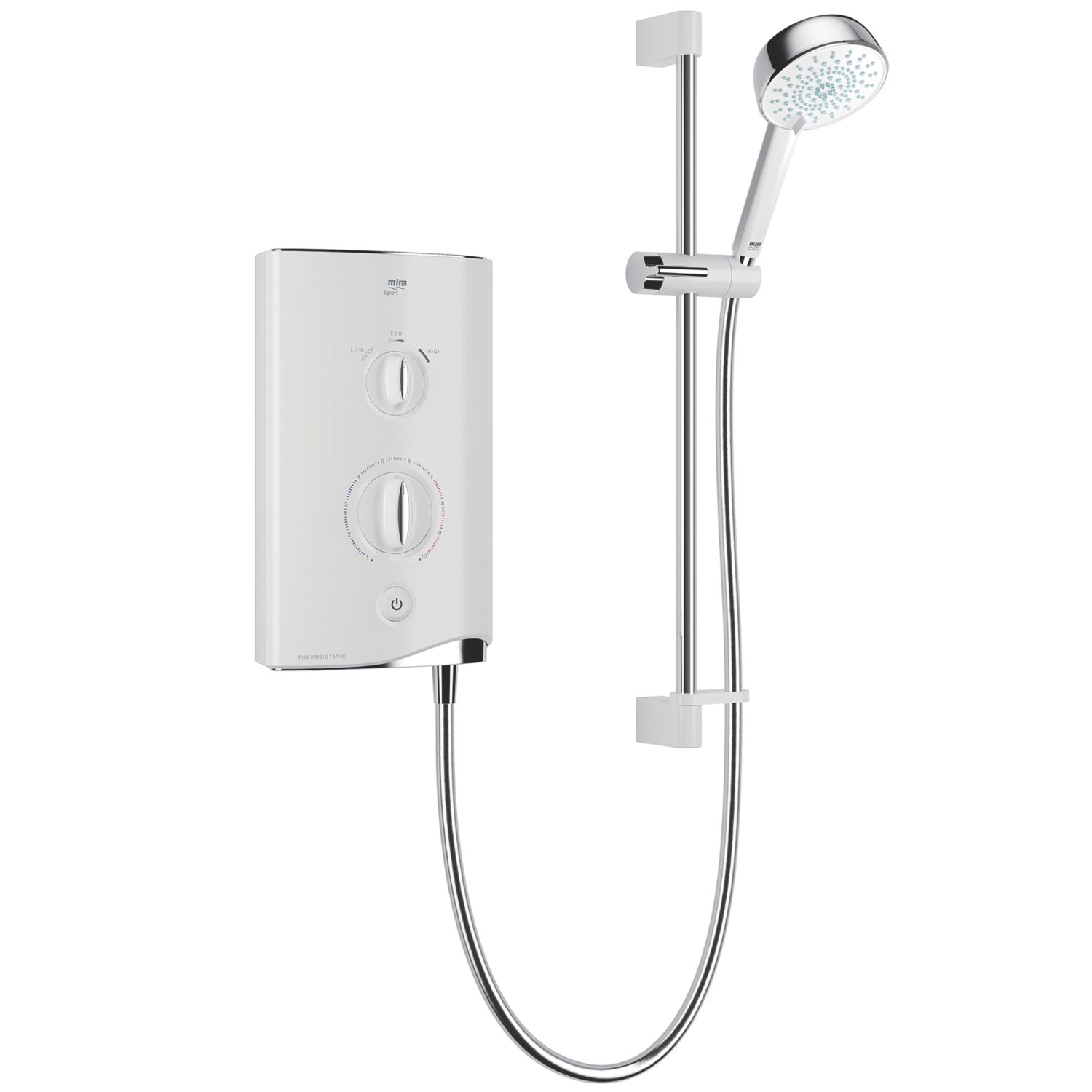 Mira Sport White/Chrome 9.8kW Thermostatic Electric Shower (278PM)