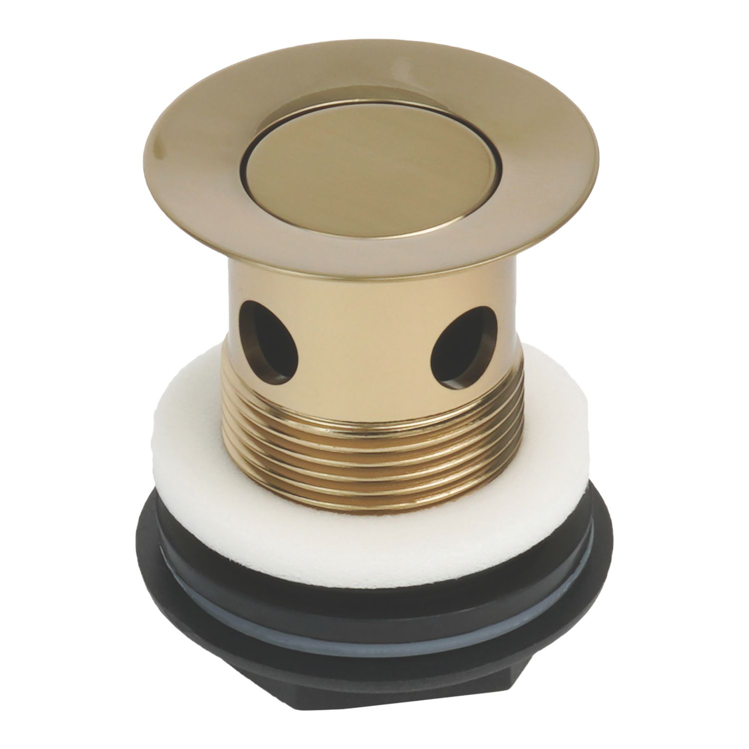 Flomasta Slotted Captive Basin Waste Brushed Brass 65mm (278YX)