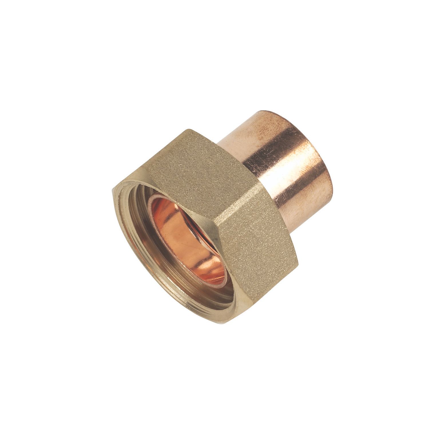 Flomasta Copper End Feed Adapting Cylinder Union 22mm x 1" (27982)