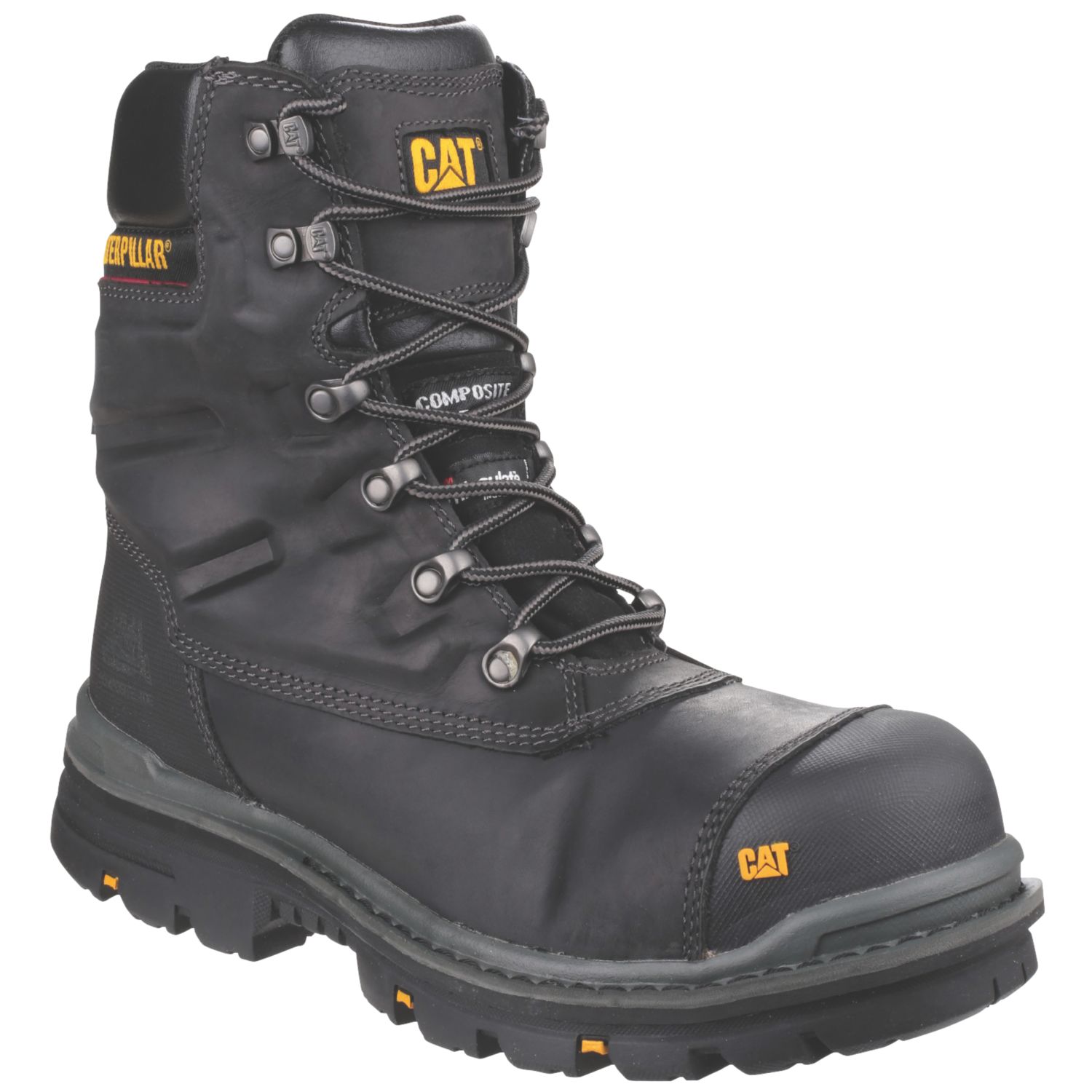 CAT Premier Size 10 Black Waterproof Safety Boots (280GV)