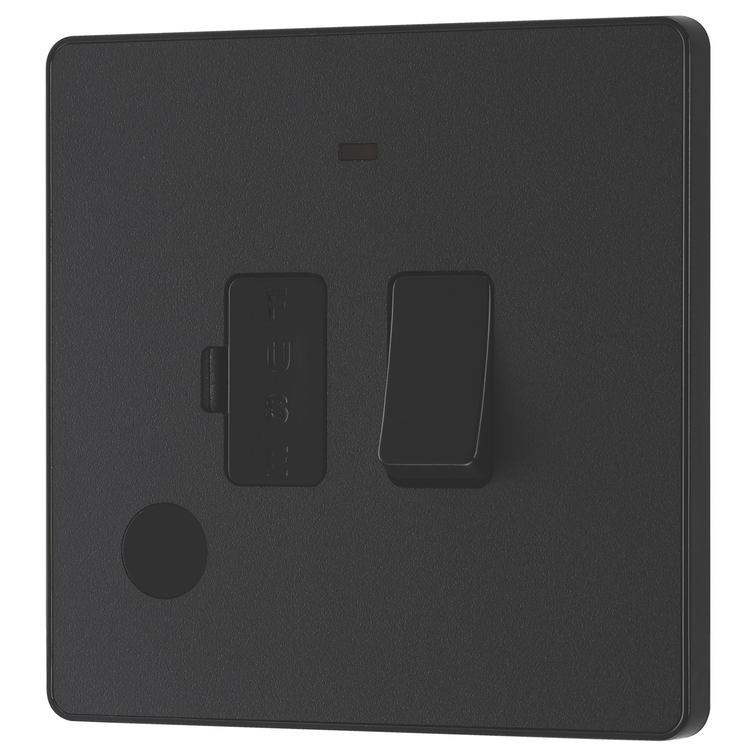 British General Evolve 13A Switched Fused Spur with LED Matt Black with Black Inserts (280PX)