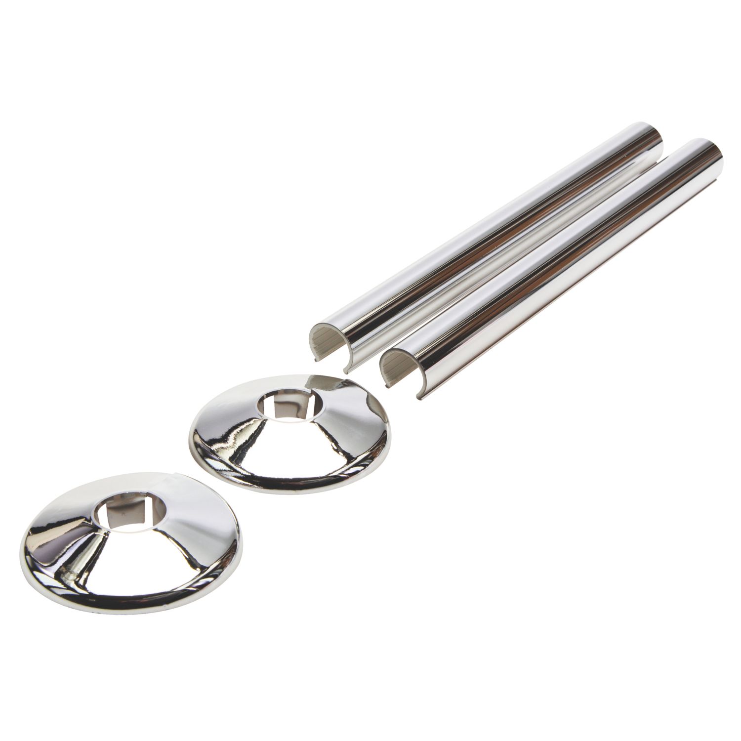 Talon Snappit Radiator Tail Pipe Covers Chrome Effect 18mm x 200mm 2 Pack (280RJ)