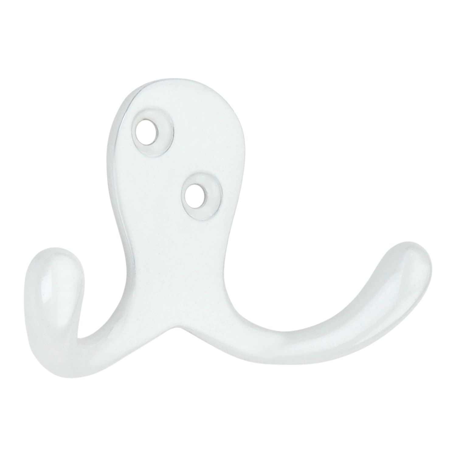 Essentials Double Hooks White 70mm 5 Pack (280VE)
