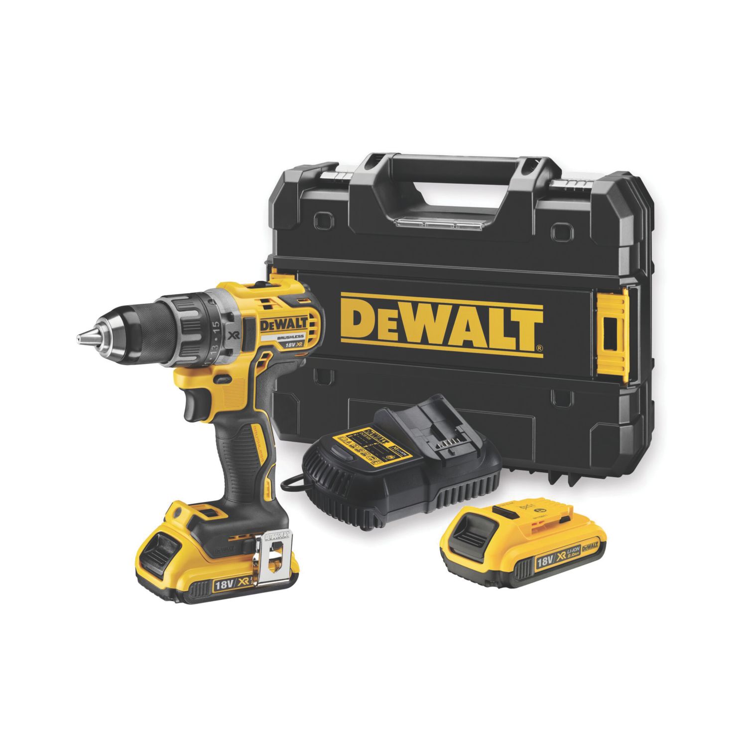 DeWalt DCD791D2-GB 18V 2 x 2.0Ah Li-Ion XR Brushless Cordless Drill Driver (284FU)
