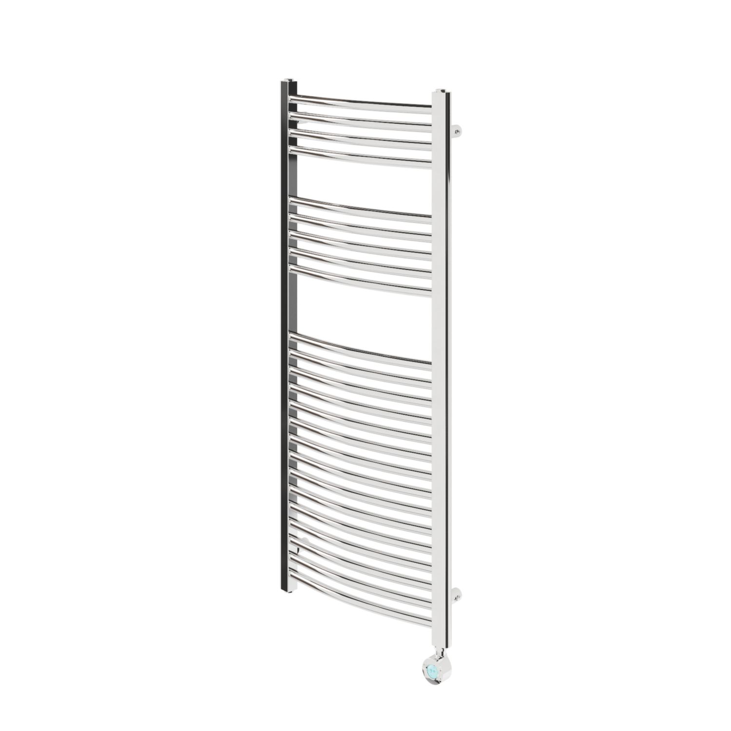 Flomasta 1200mm x 500mm 1024BTU Chrome Curved Electric Towel Radiator (285CL)