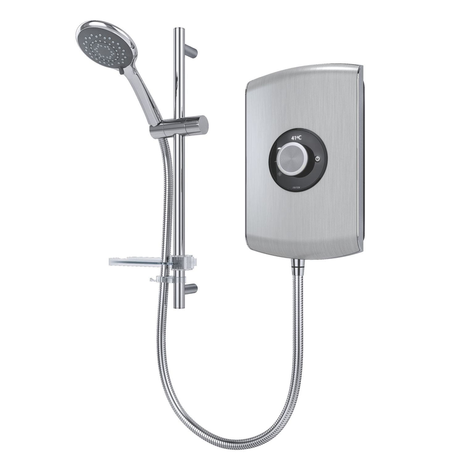 Triton Amore Brushed Steel 8.5kW Electric Shower (285JF)