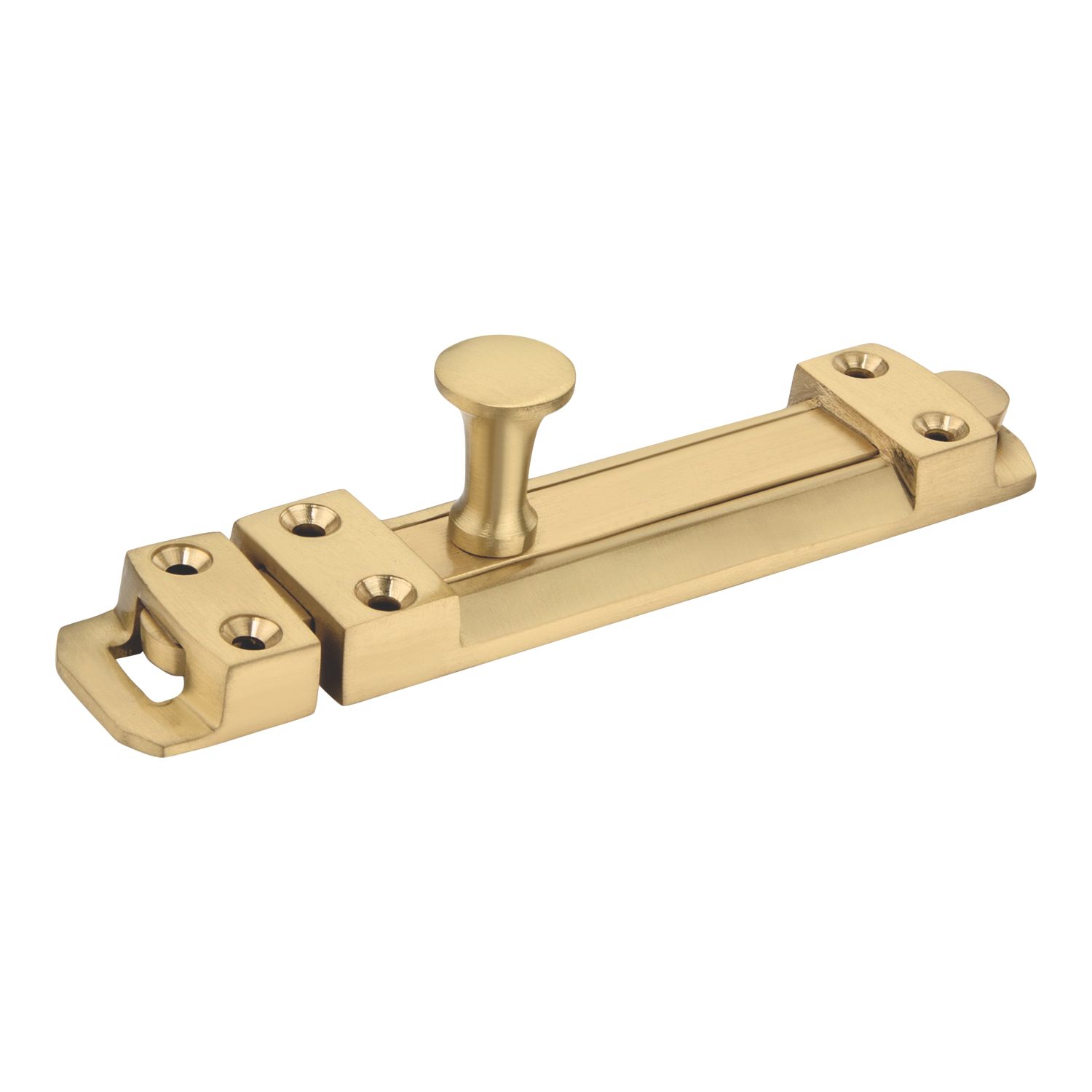 Smith & Locke Straight Door Bolt Brass-Effect 100mm (285PY)