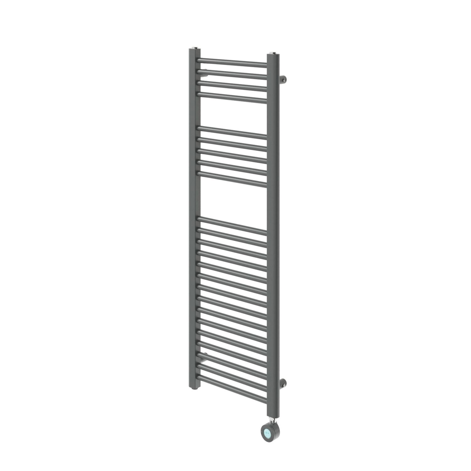 Flomasta 1200mm x 400mm 853BTU Anthracite Flat Electric Towel Radiator (286CL)