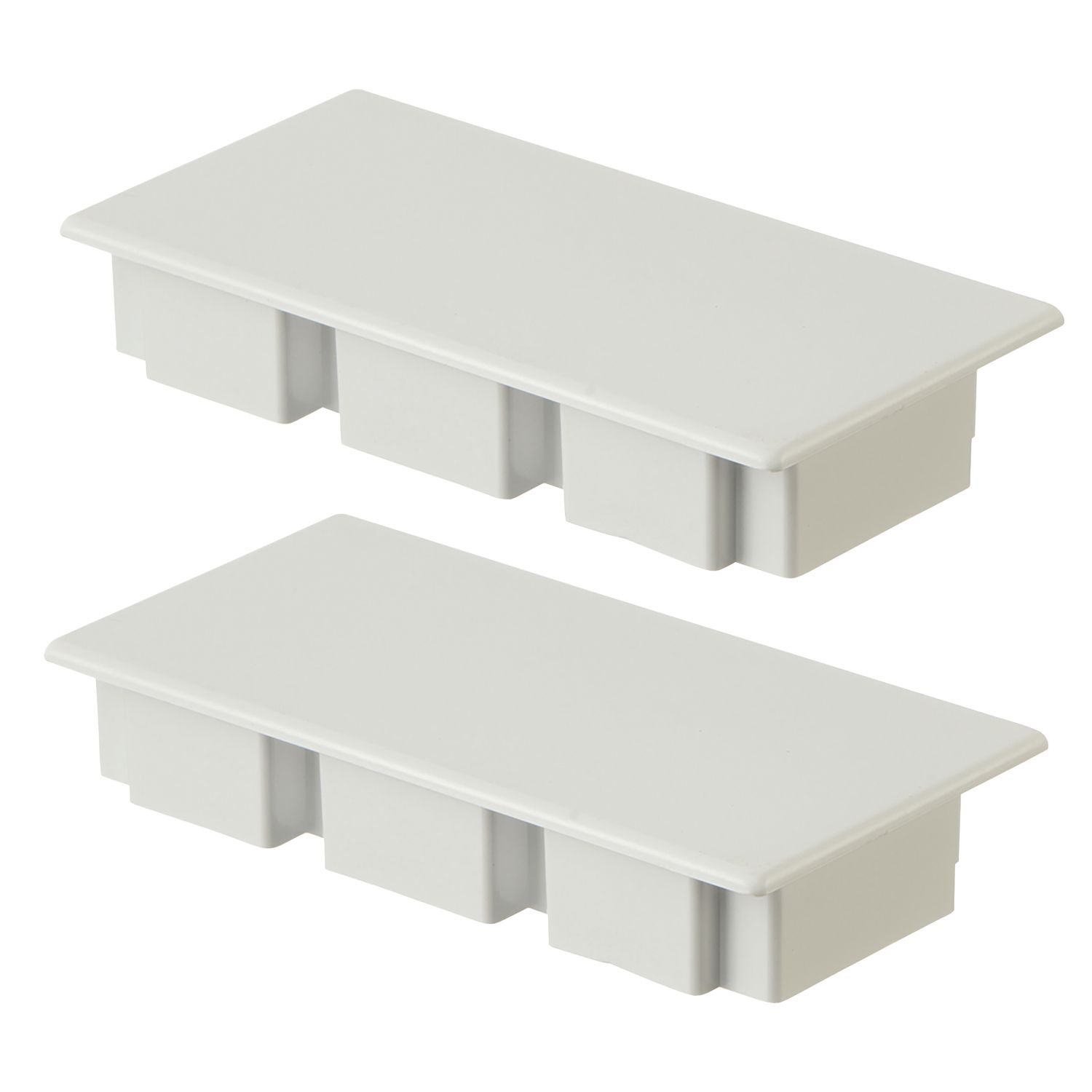Deta TTE Maxi Trunking End Caps 100mm x 50mm 2 Pack (286VT)