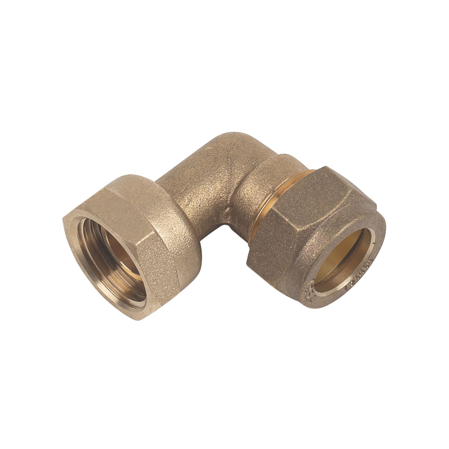 Flomasta Brass Compression Angled Tap Connector 15mm x 1/2" (28793)