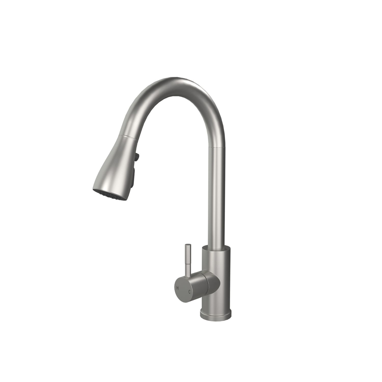 ETAL Luxr Pull-Out Style Kitchen Mixer Tap Brushed Steel Finish (287AF)