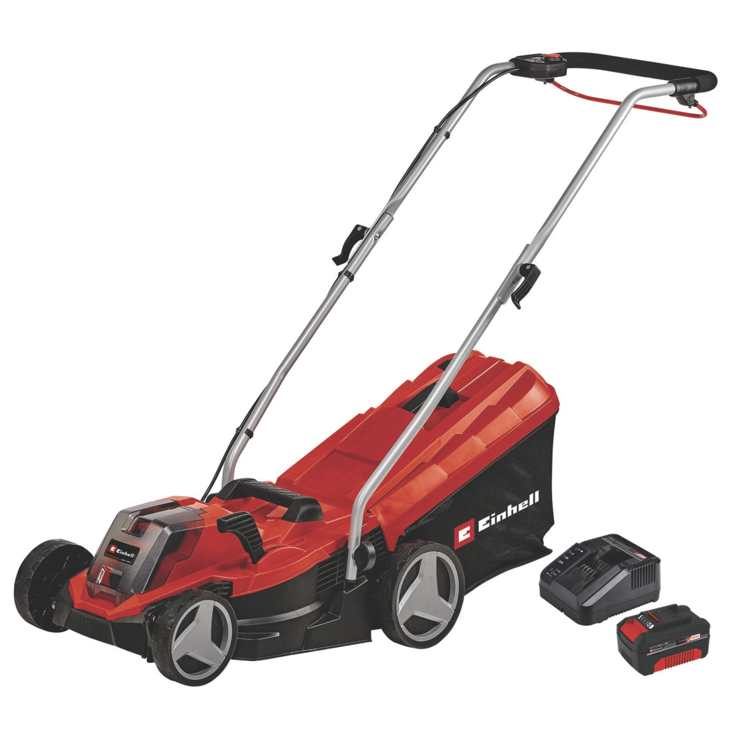 Einhell GE-CM 18/33 Li 18V 1 x 4.0Ah Li-Ion Power X-Change Brushless Cordless 33cm Lawn Mower (287FC)