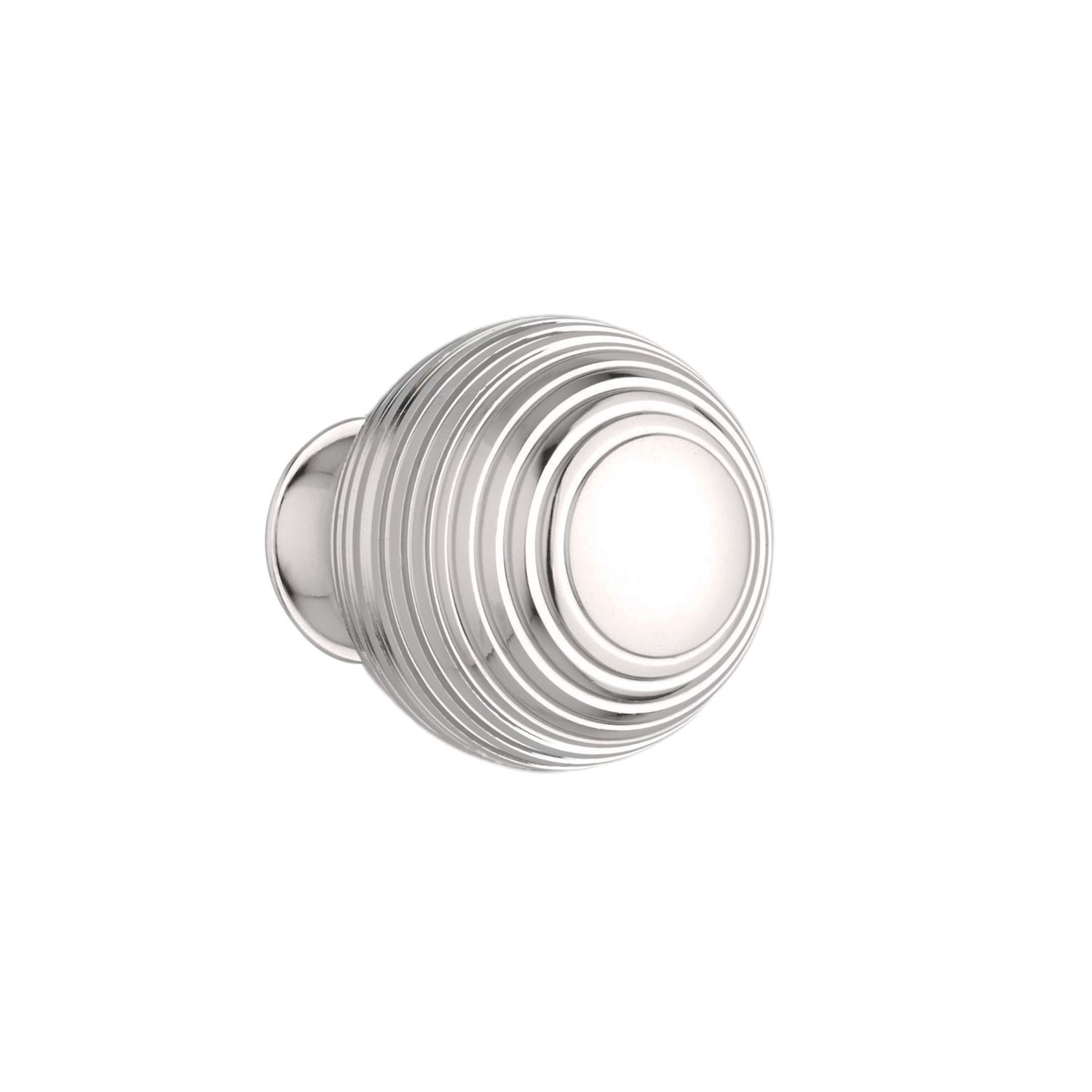 Elite Knobs & Handles Reeded Cabinet Knob Polished Nickel 30mm (288KK)
