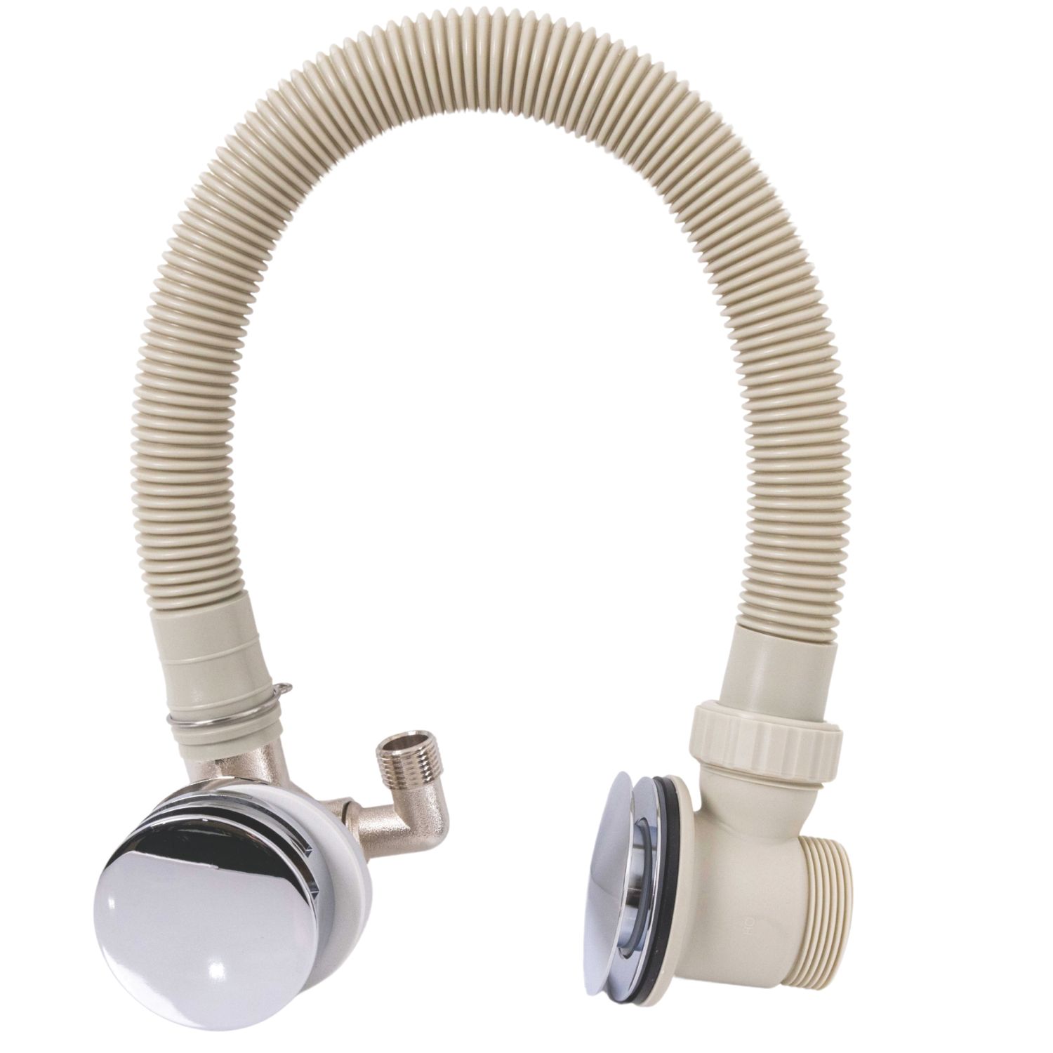 ETAL Freeflow Gravity-Pumped & HP/Combi Round Bath Filler, Clicker Waste & Overflow Chrome (288VN)