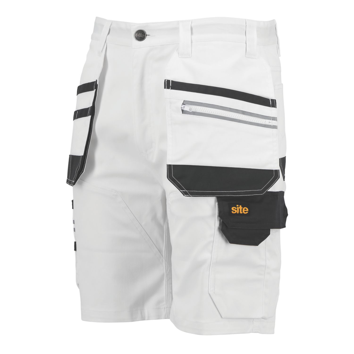 Site Kirksey Shorts White/Grey 34" W (288YV)