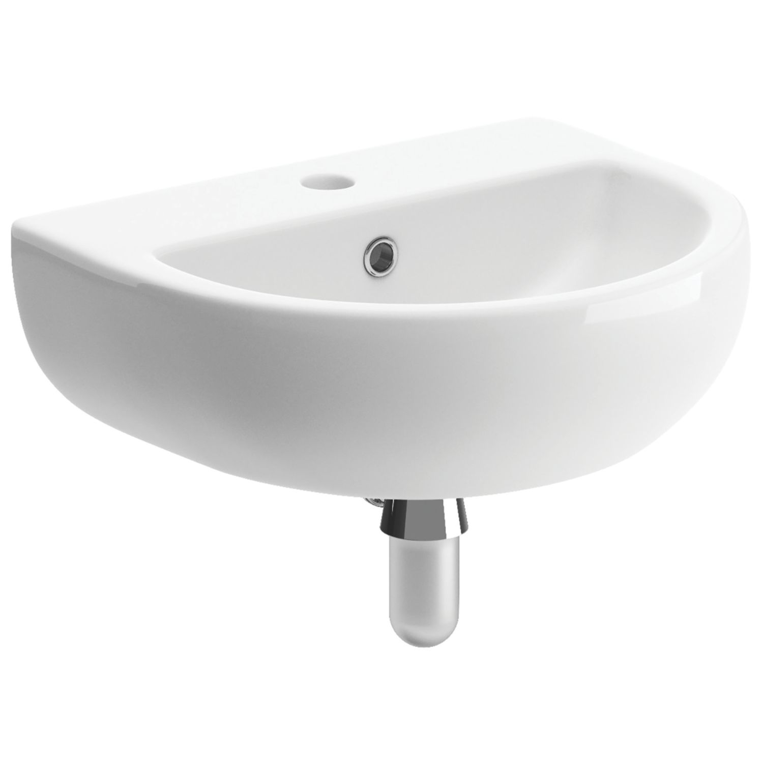 Texas Cloakroom Wall-Hung Basin 1 Tap Hole 450mm (289HG)