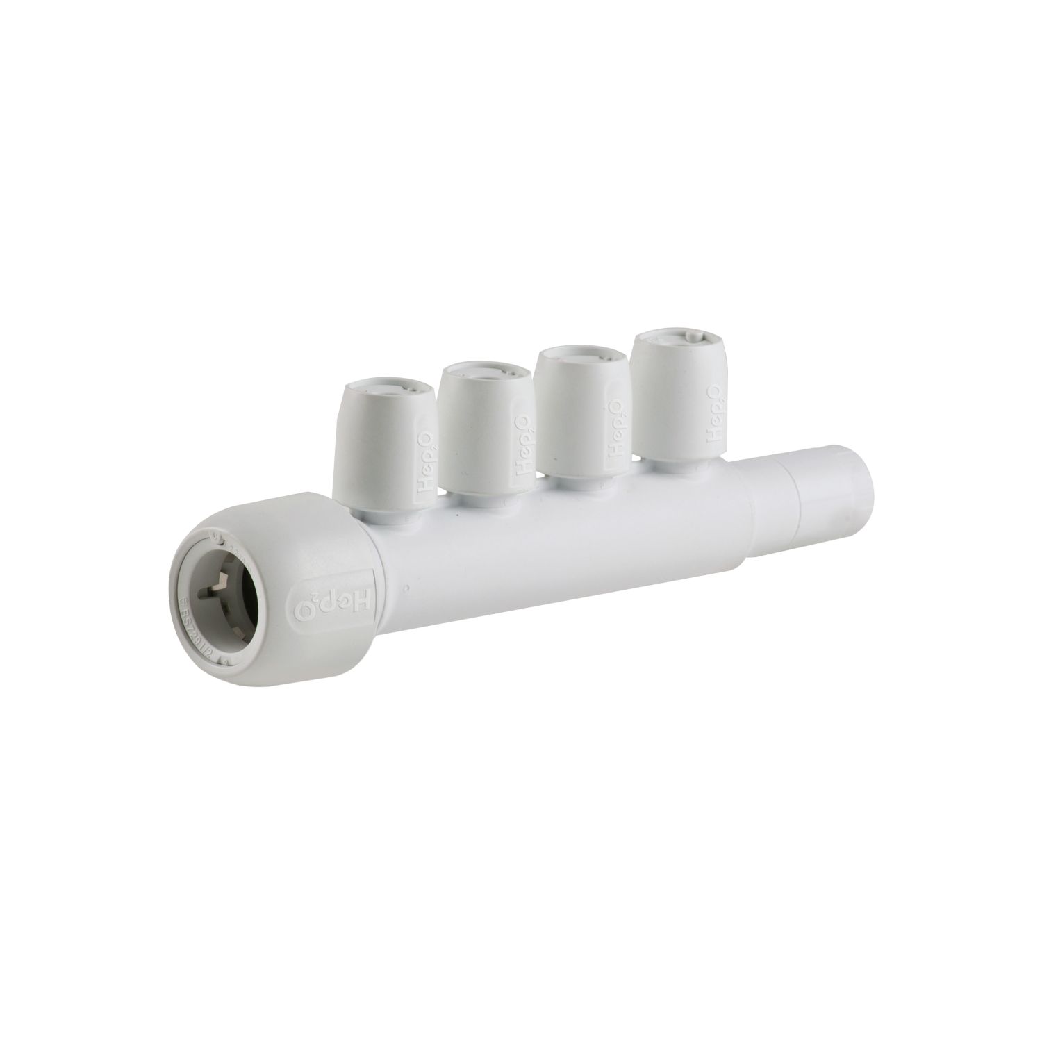 Hep2O Plastic Push-Fit Reducing 4 Port Closed Spigot Manifold 22mm x 10mm (2901R)