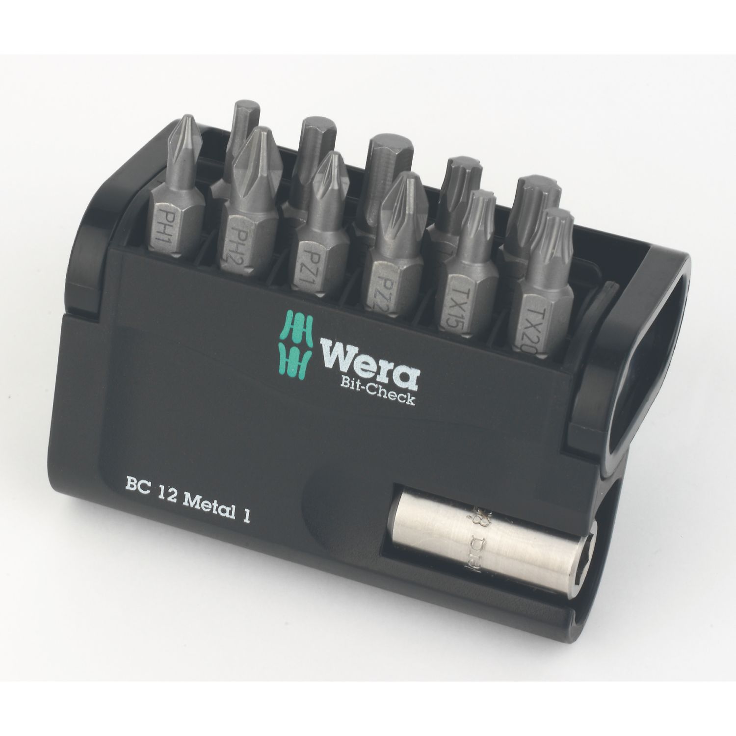 Wera Bit-Check 12 Metal 1 1/4" Hex Shank Mixed Bit Set 12 Pieces (290FW)