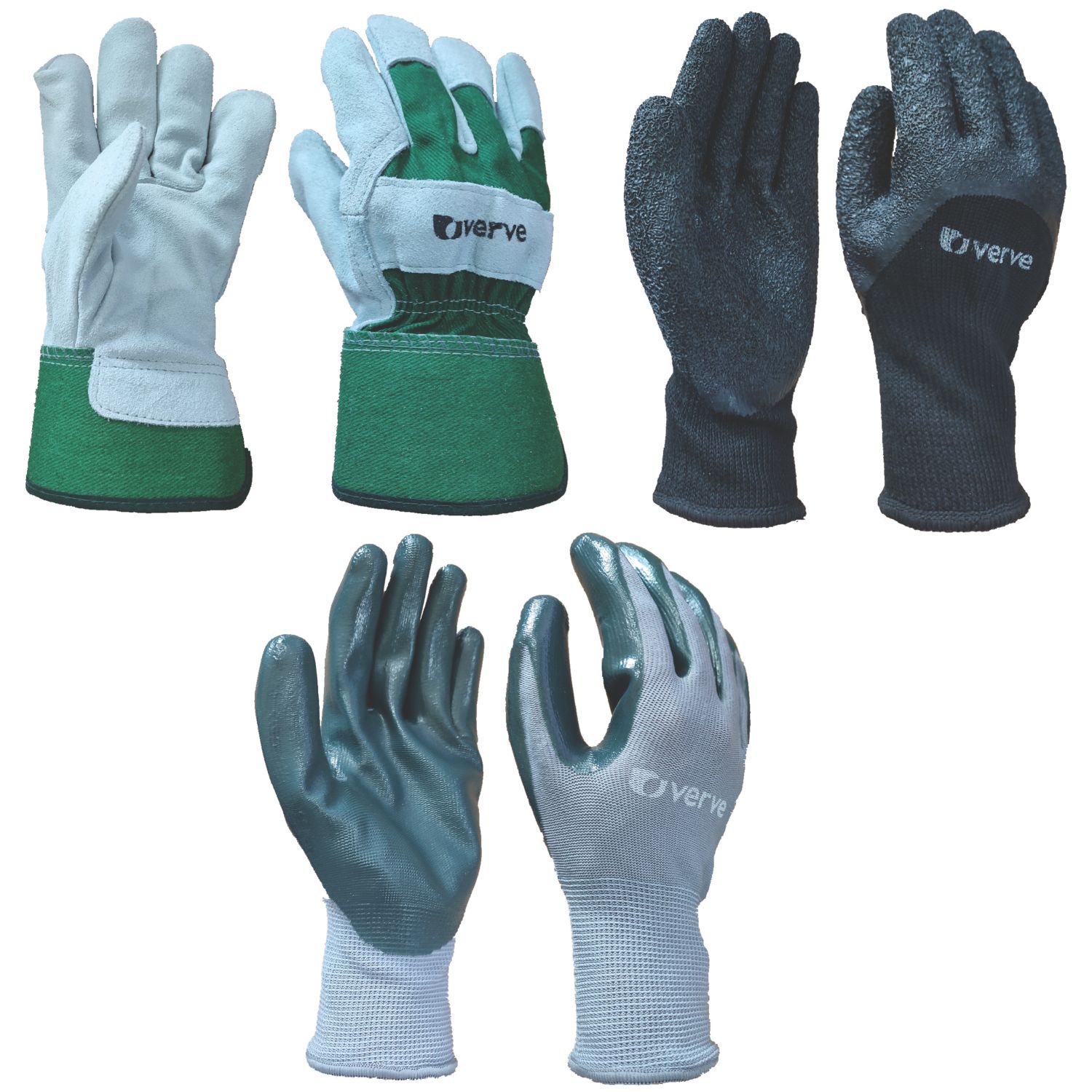 Verve Gardening Gloves Set L 3 Pairs (290RR)