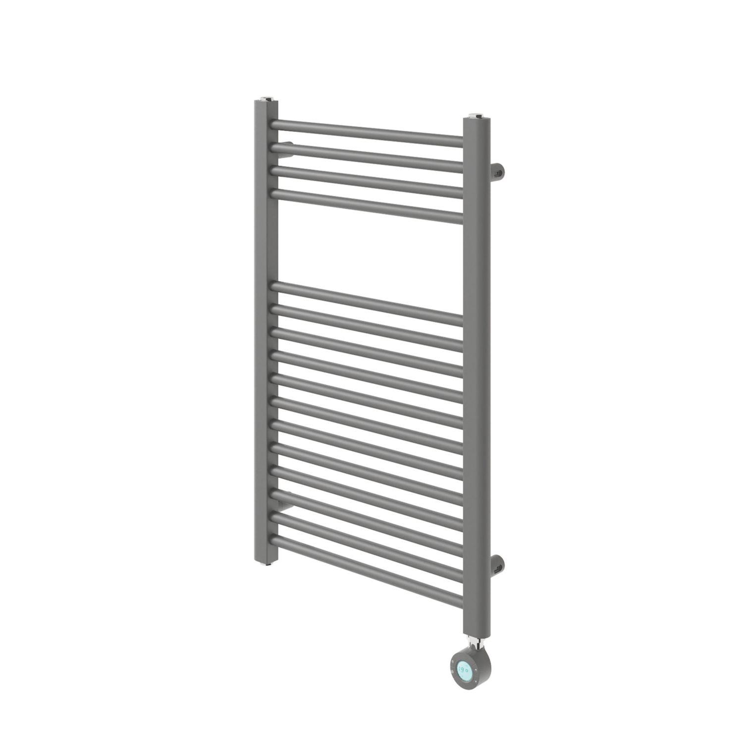 Flomasta 800mm x 500mm 853BTU Anthracite Flat Electric Towel Radiator (291CL)