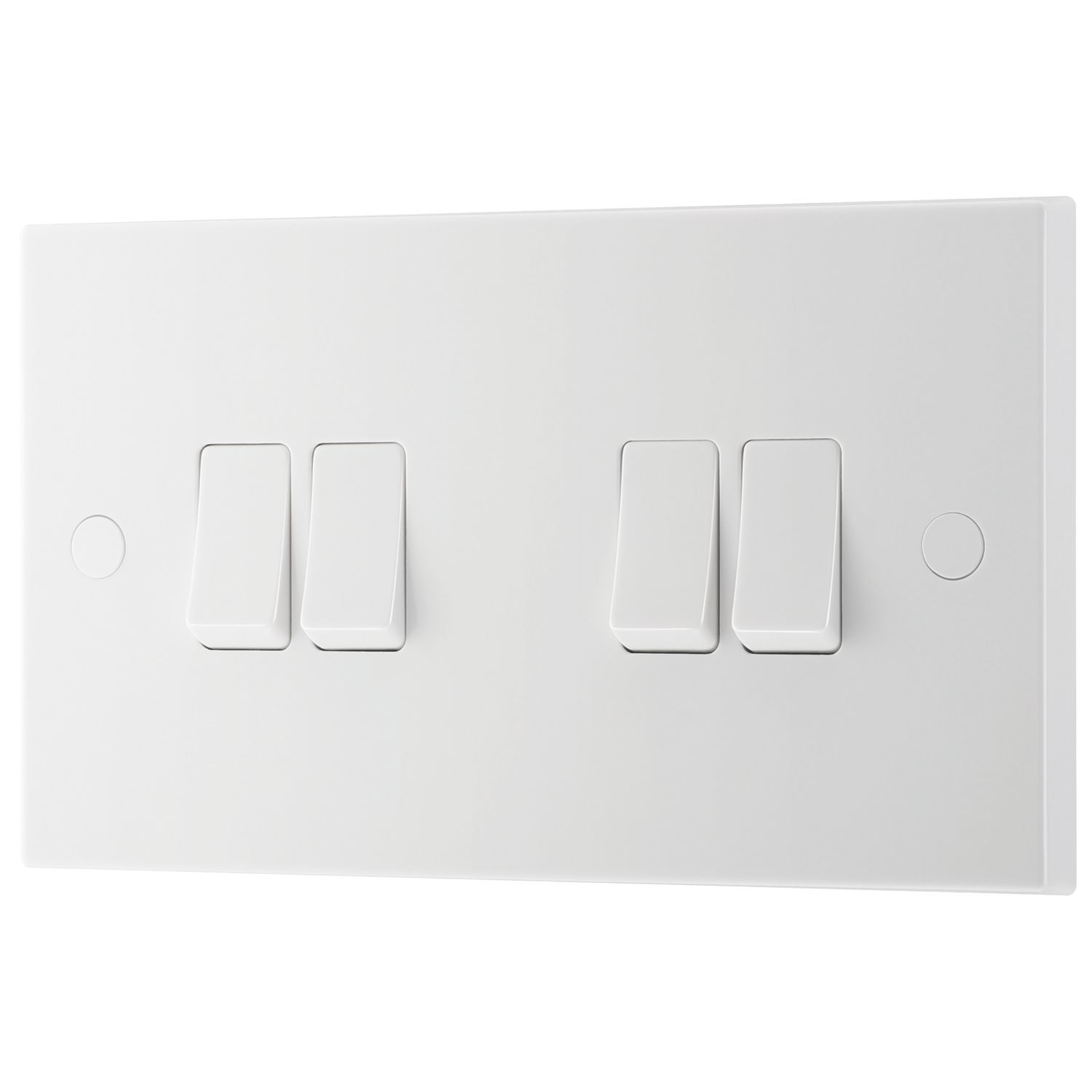 British General 900 Series 20A 16AX 4-Gang 2-Way Light Switch White (292PM)