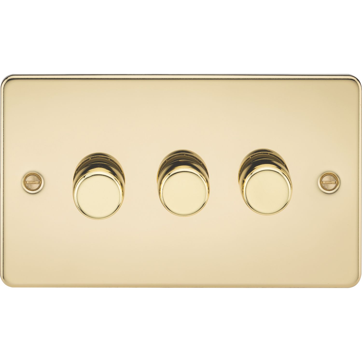 Knightsbridge 3-Gang 2-Way LED Intelligent Dimmer Switch Polished Brass (292PY)