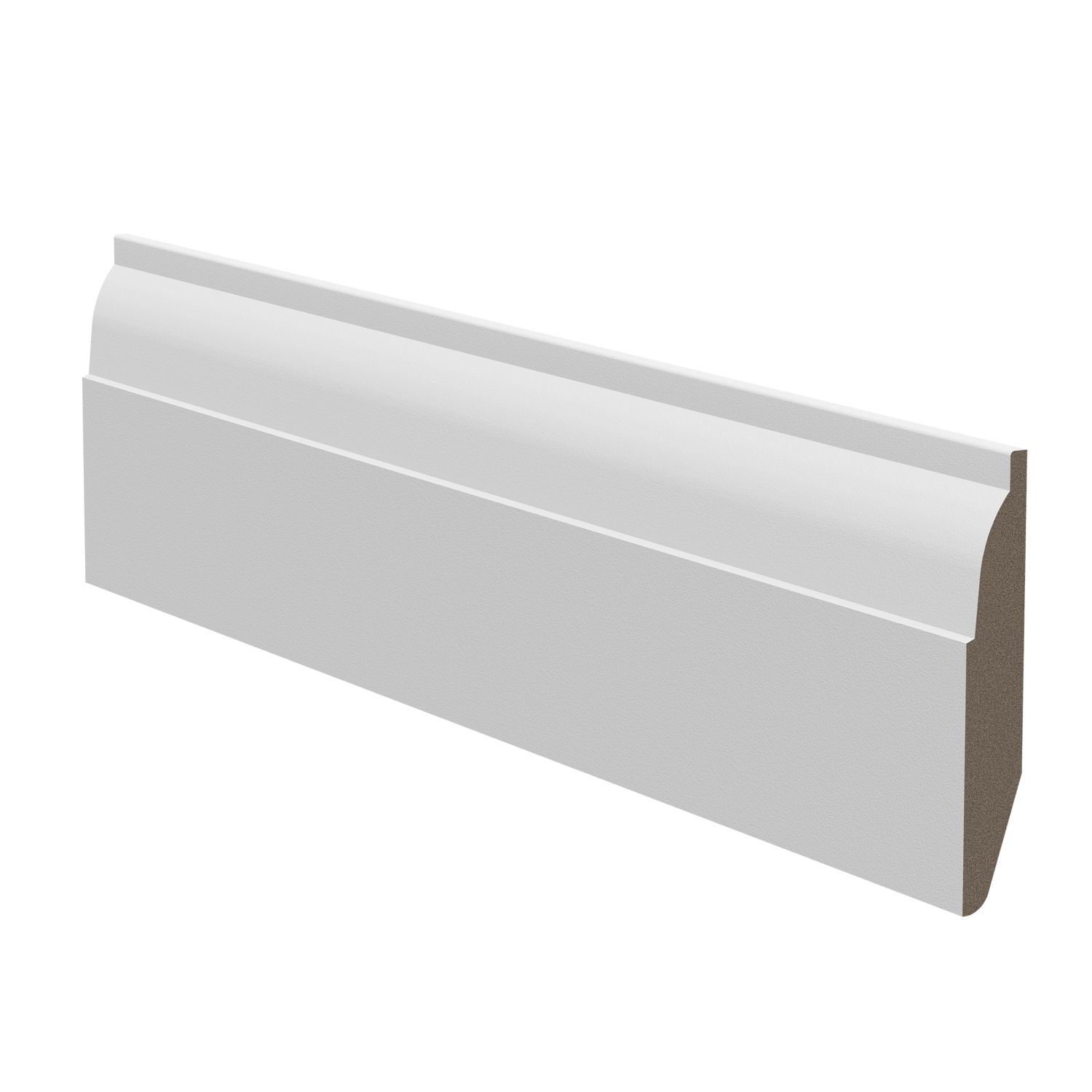 Essentials Primed MDF Chamfered & Ovolo Skirting Board 2400mm x 94mm x 14.5mm 4 Pack (292RE)