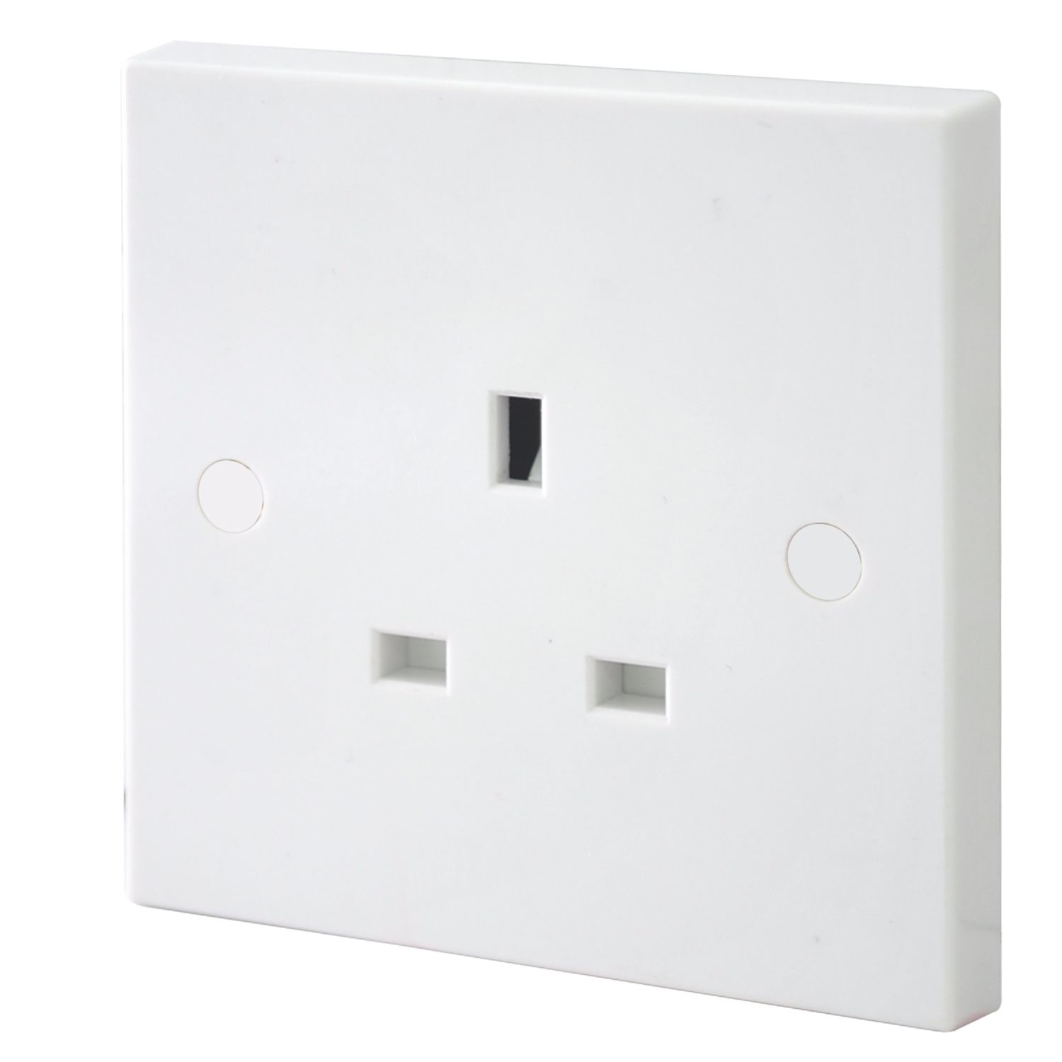British General 900 Series 13A 1-Gang Unswitched Plug Socket White (29370)