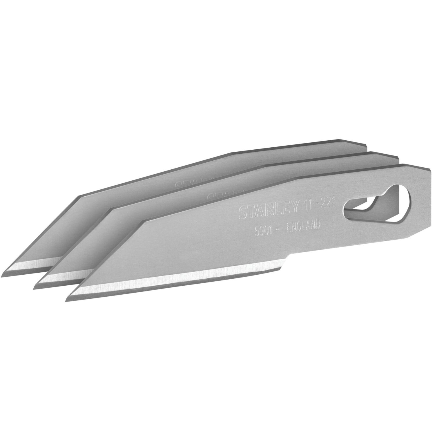Stanley 0-11-221 Straight Scalpel Knife Blades 3 Pack (293JW)