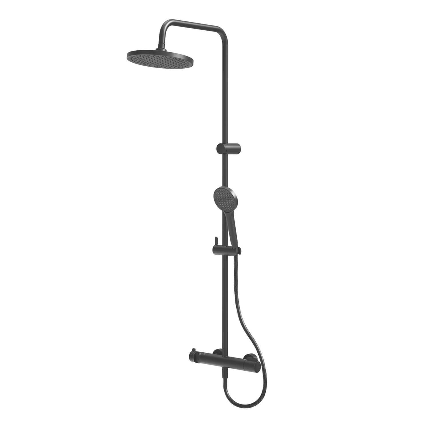 Swirl Bonda HP Rear-Fed Exposed Matt Black Thermostatic Multi Head Shower (293XX)
